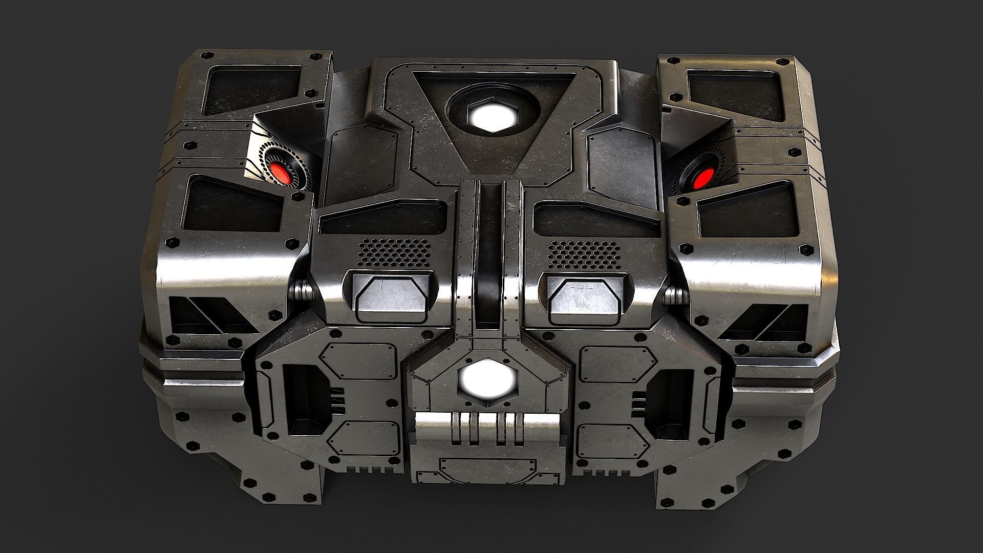 Sci-Fi Loot box   Low-poly 3D model_10