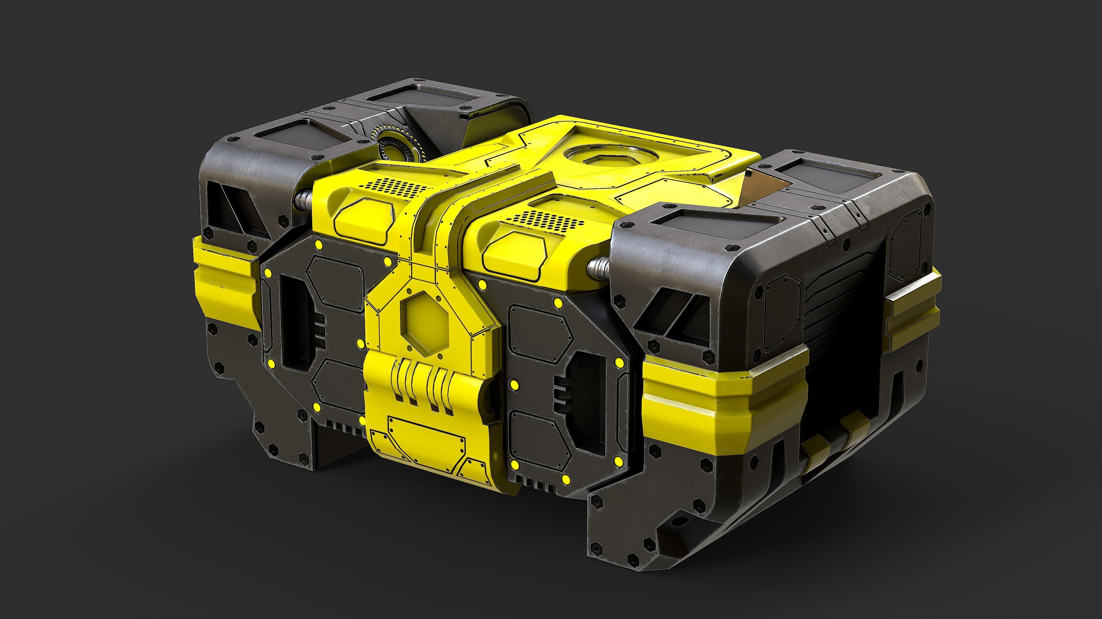 Sci-Fi Loot box   Low-poly 3D model_14