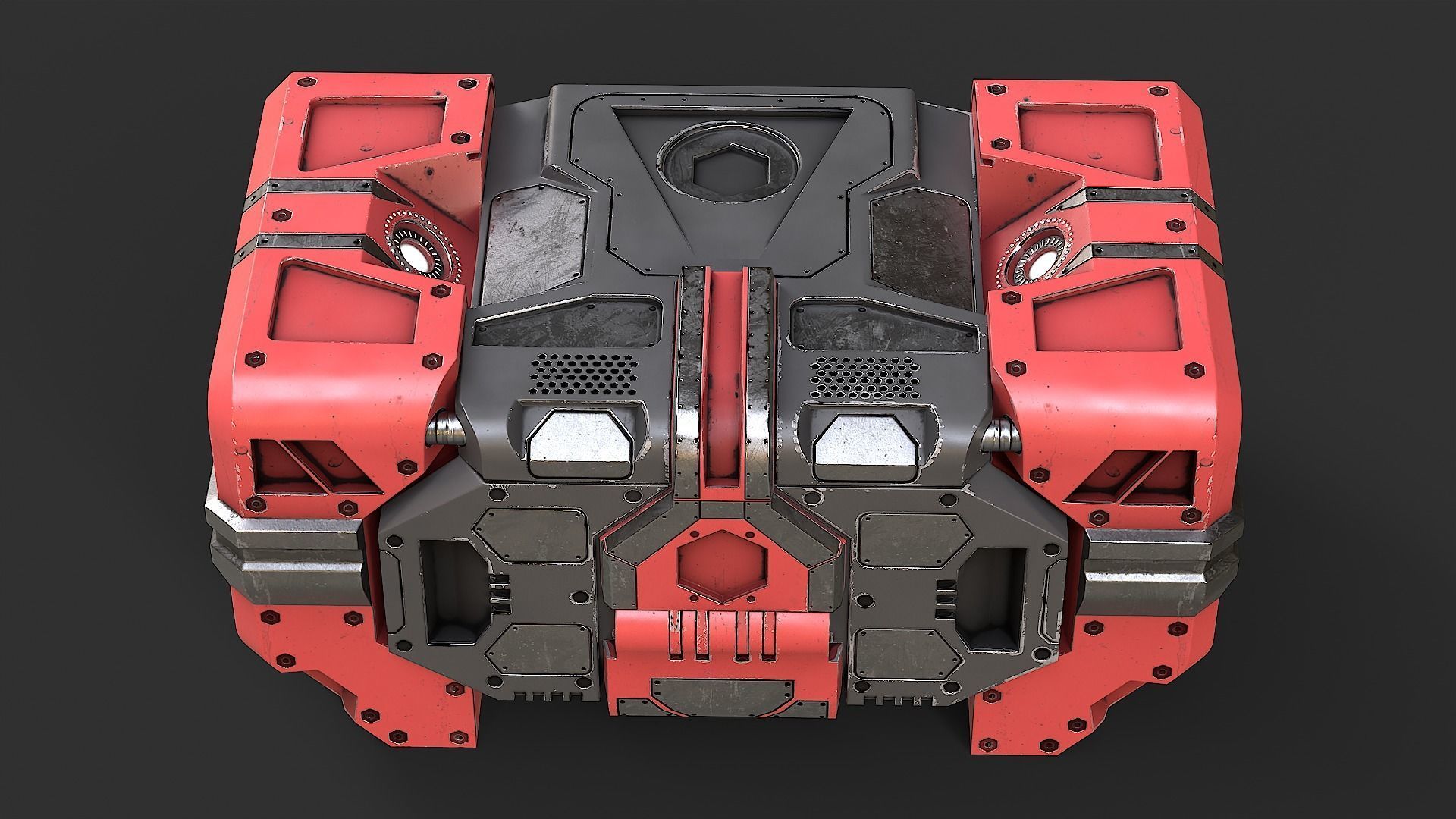 Sci-Fi Loot box   Low-poly 3D model_13