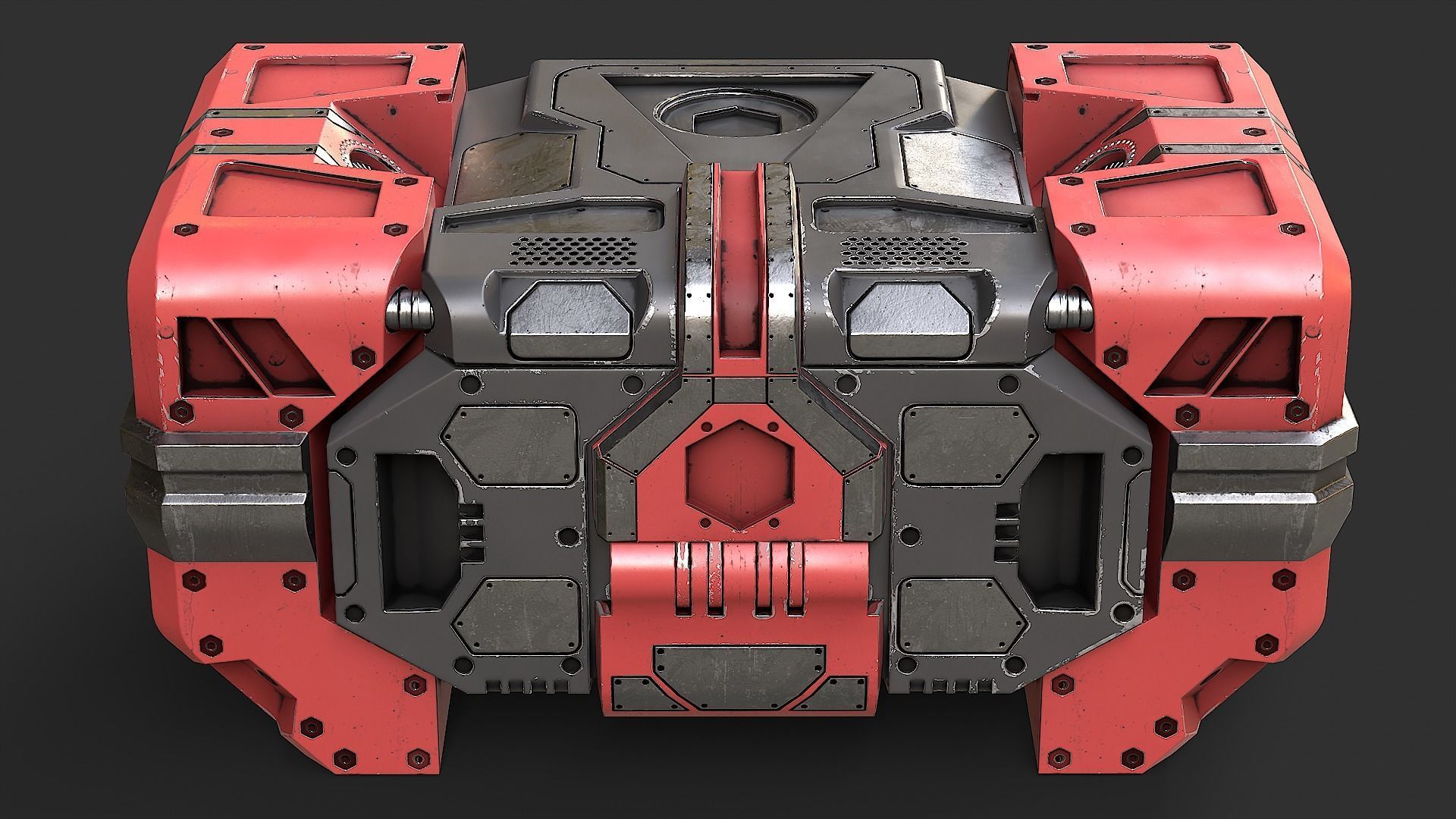 Sci-Fi Loot box   Low-poly 3D model_12