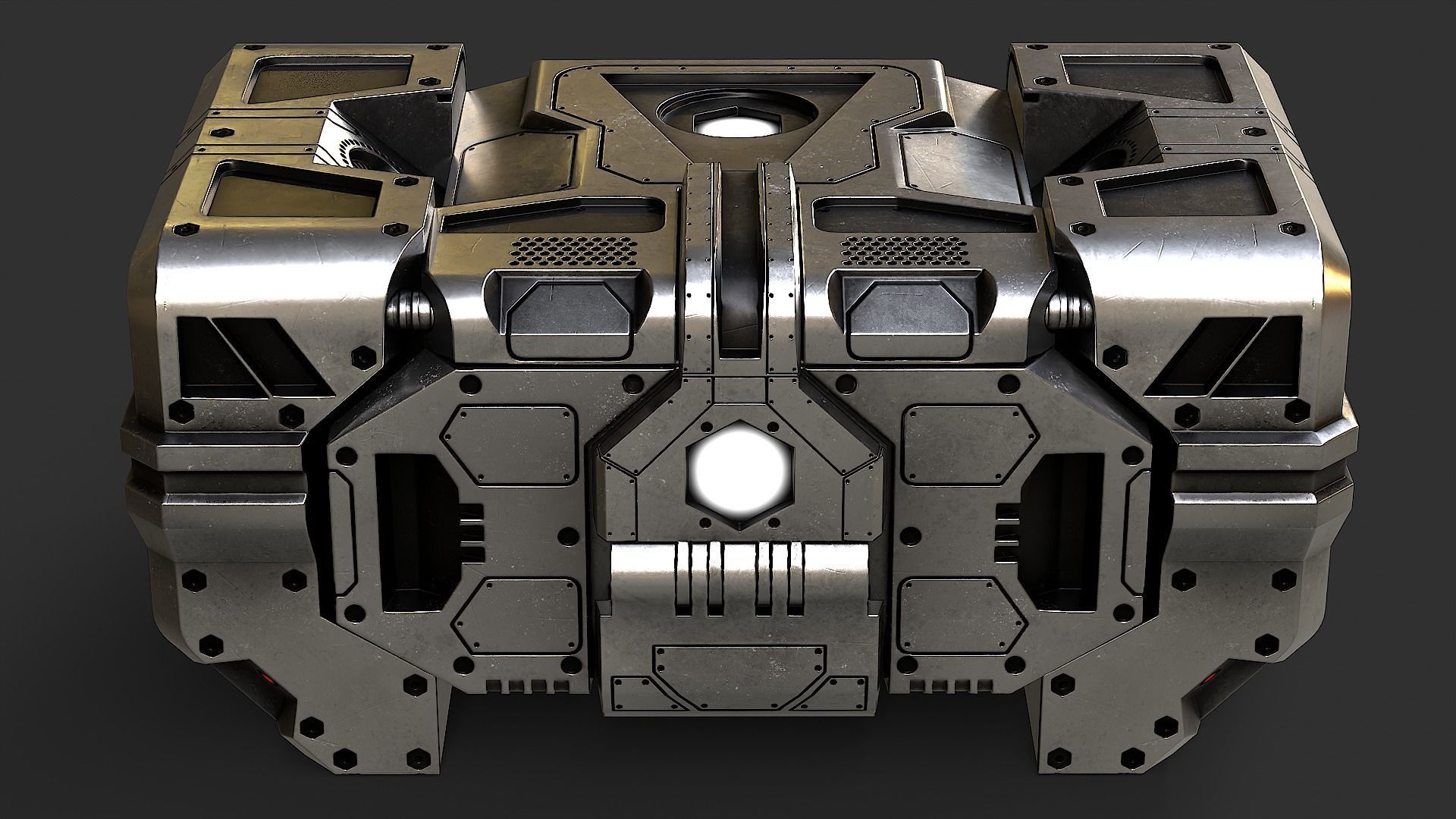 Sci-Fi Loot box   Low-poly 3D model_9