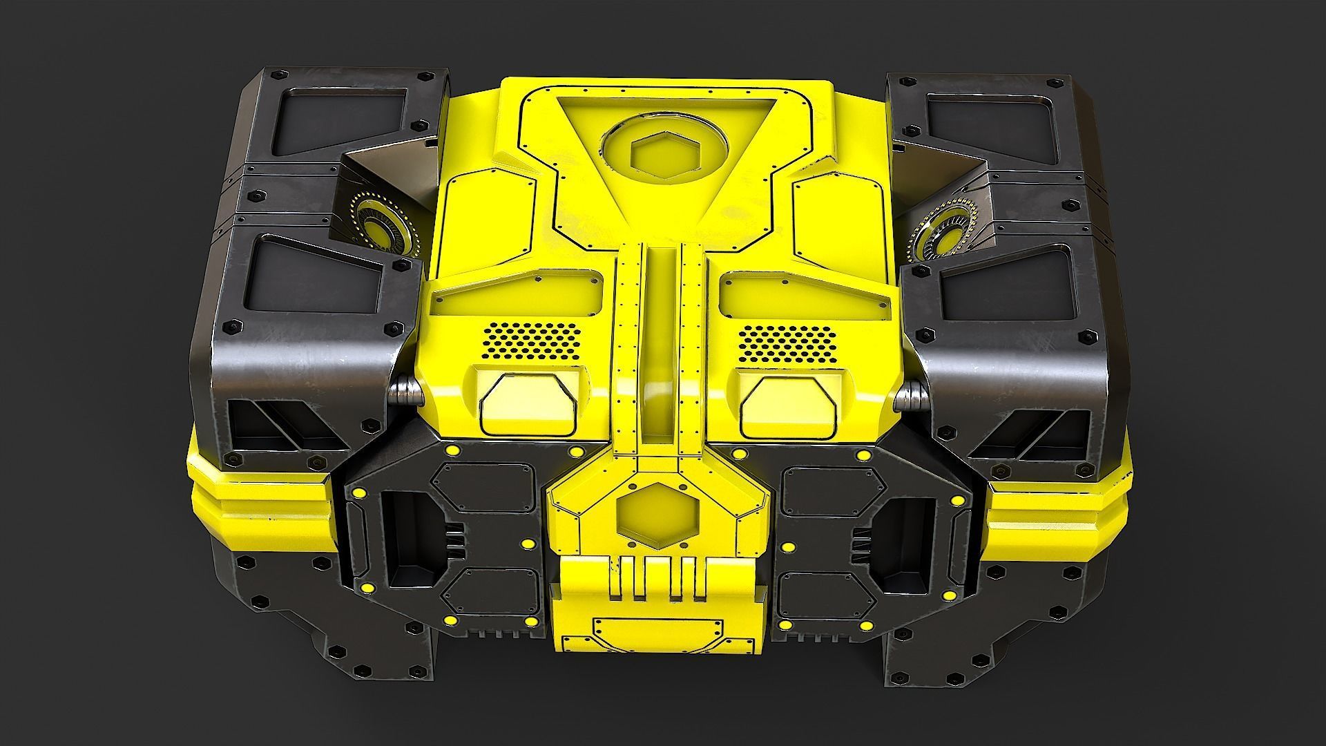 Sci-Fi Loot box   Low-poly 3D model_16