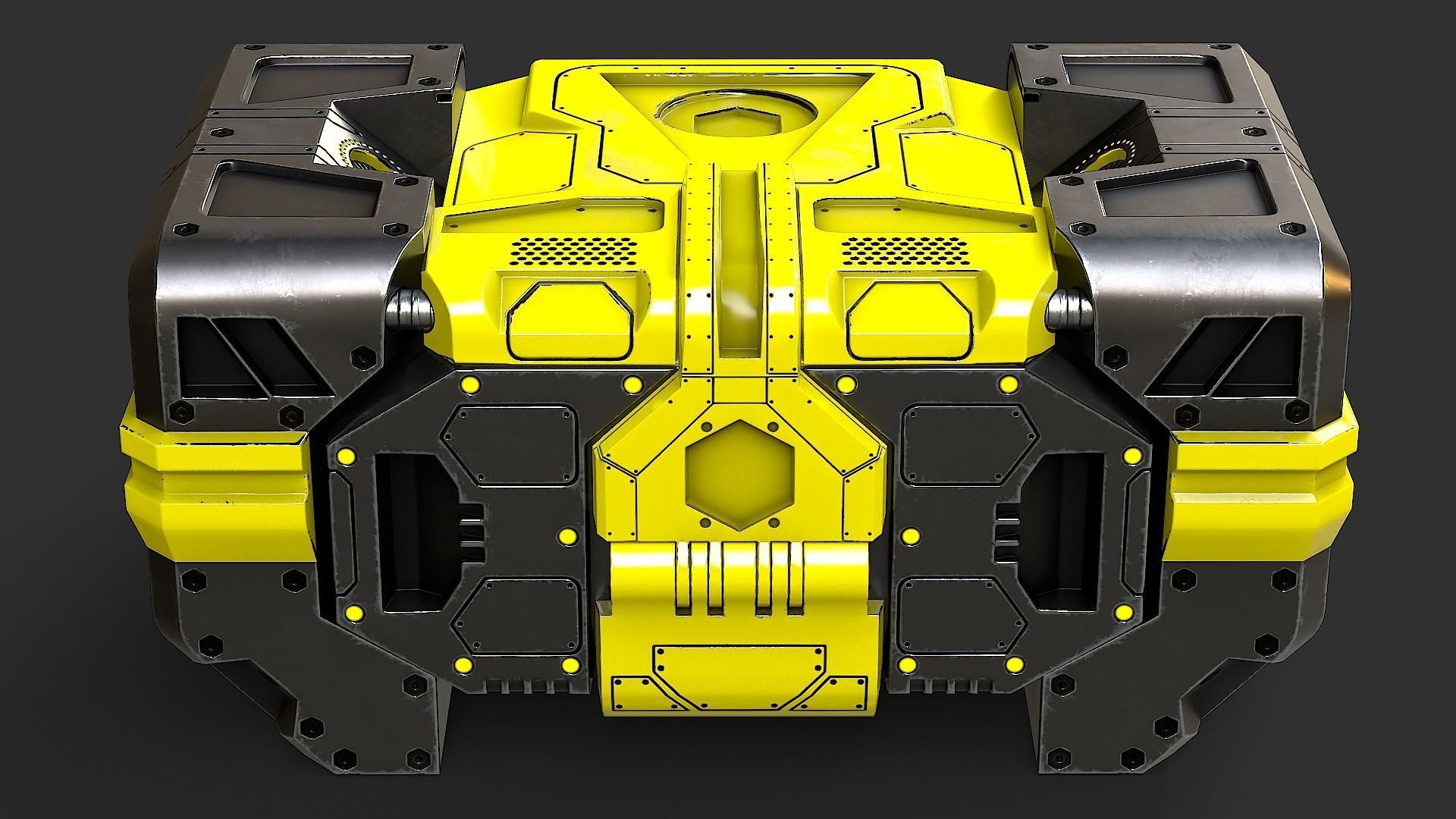 Sci-Fi Loot box   Low-poly 3D model_15