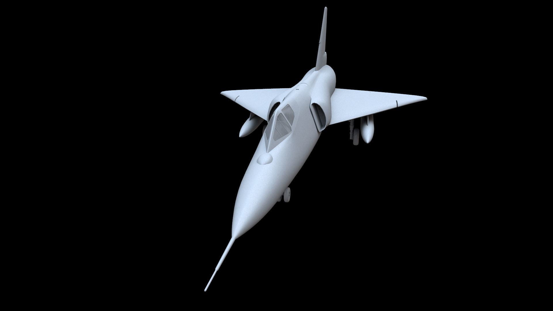 Convair F-106A Delta Dart Free low-poly 3D model_1