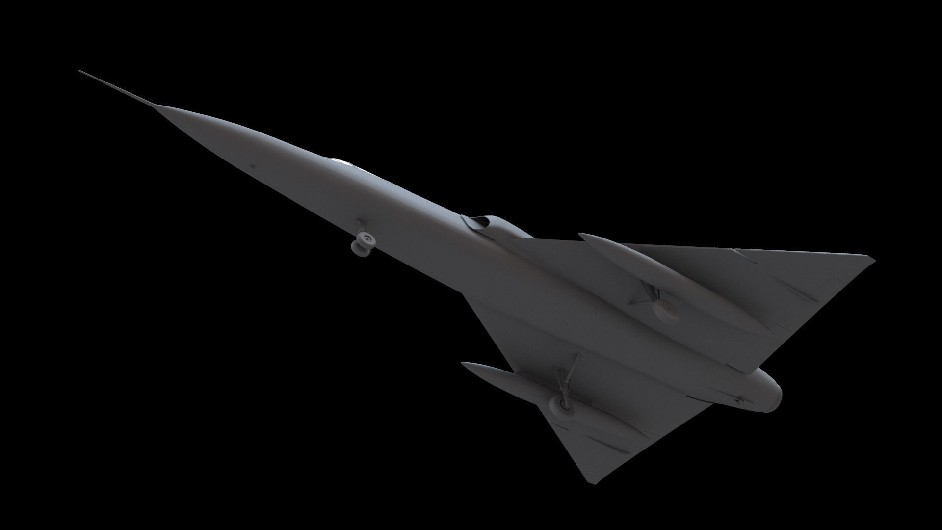 Convair F-106A Delta Dart Free low-poly 3D model_3