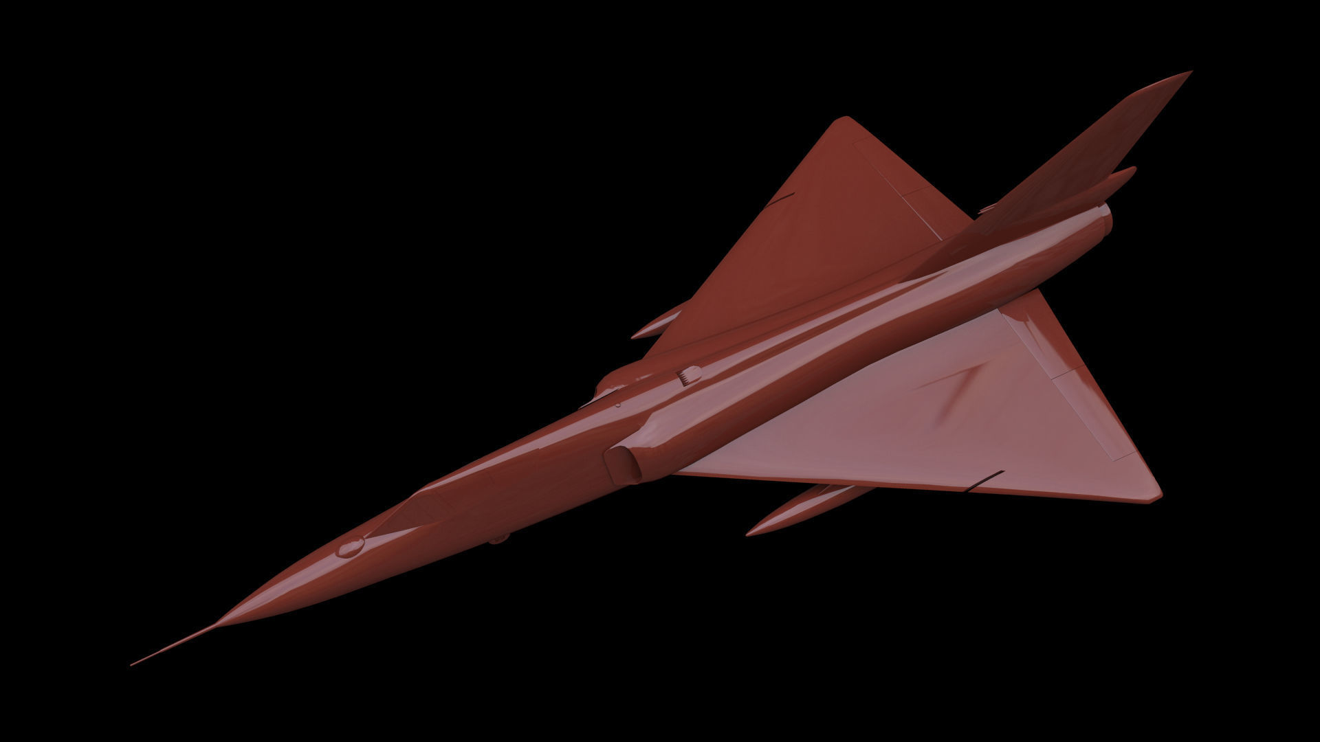 Convair F-106A Delta Dart Free low-poly 3D model_4