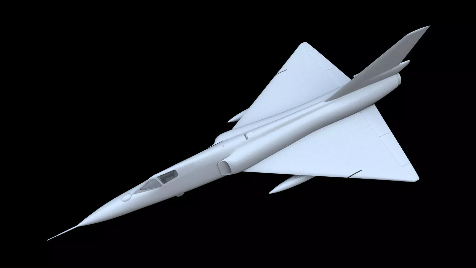 Convair F-106A Delta Dart Free low-poly 3D model_0