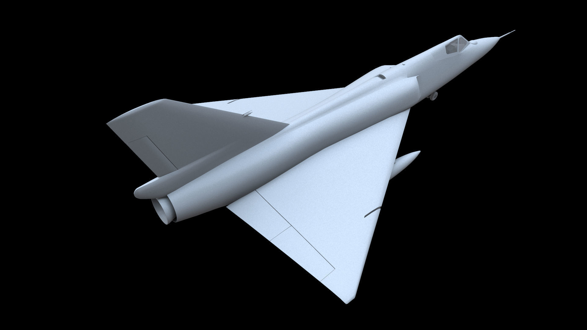 Convair F-106A Delta Dart Free low-poly 3D model_2
