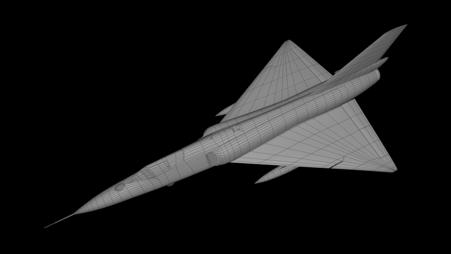 Convair F-106A Delta Dart Free low-poly 3D model_5