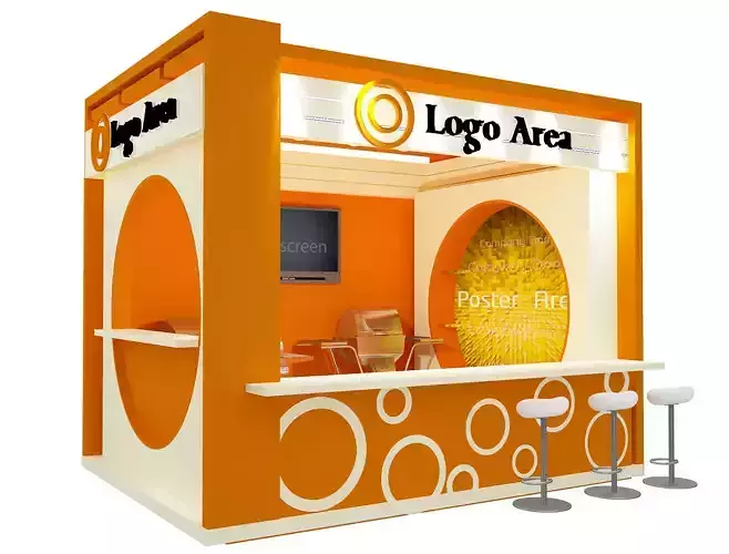 Booth Exhibition Stand a5 3D model