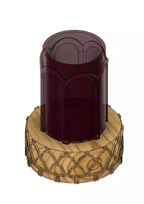 3D MUMLUK glass candle holder Low-poly 3D model