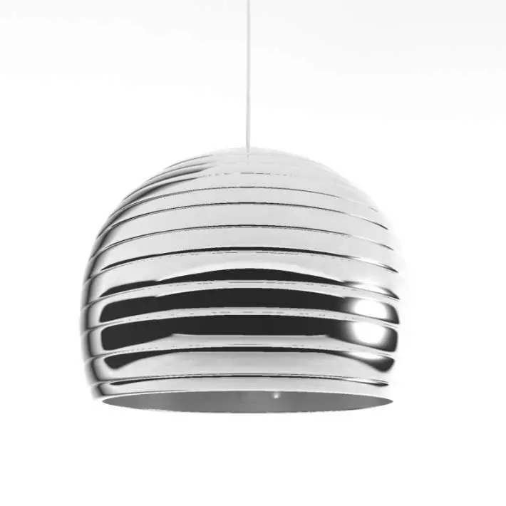 Polished Metal Lamp 3D model_0