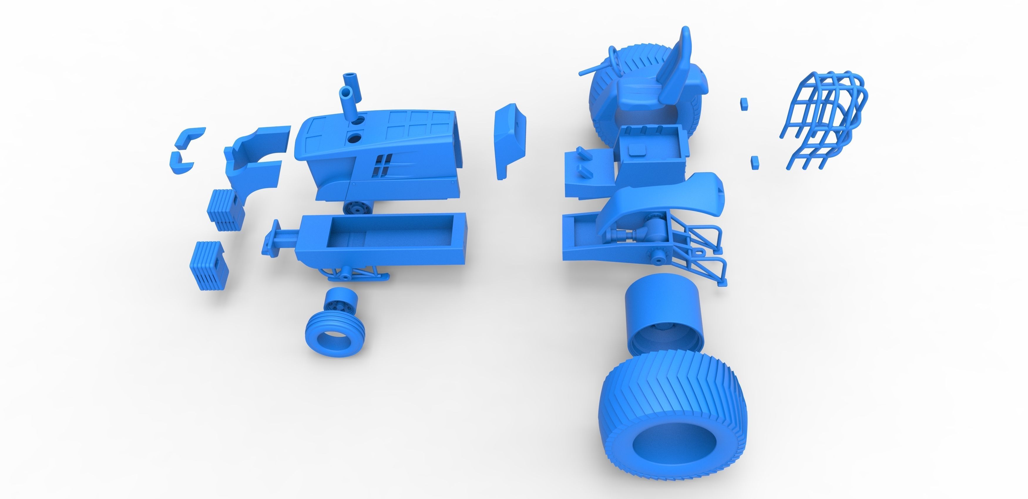 Pulling Tractor Pro Stock Scale 1 to 25 3D print model_32