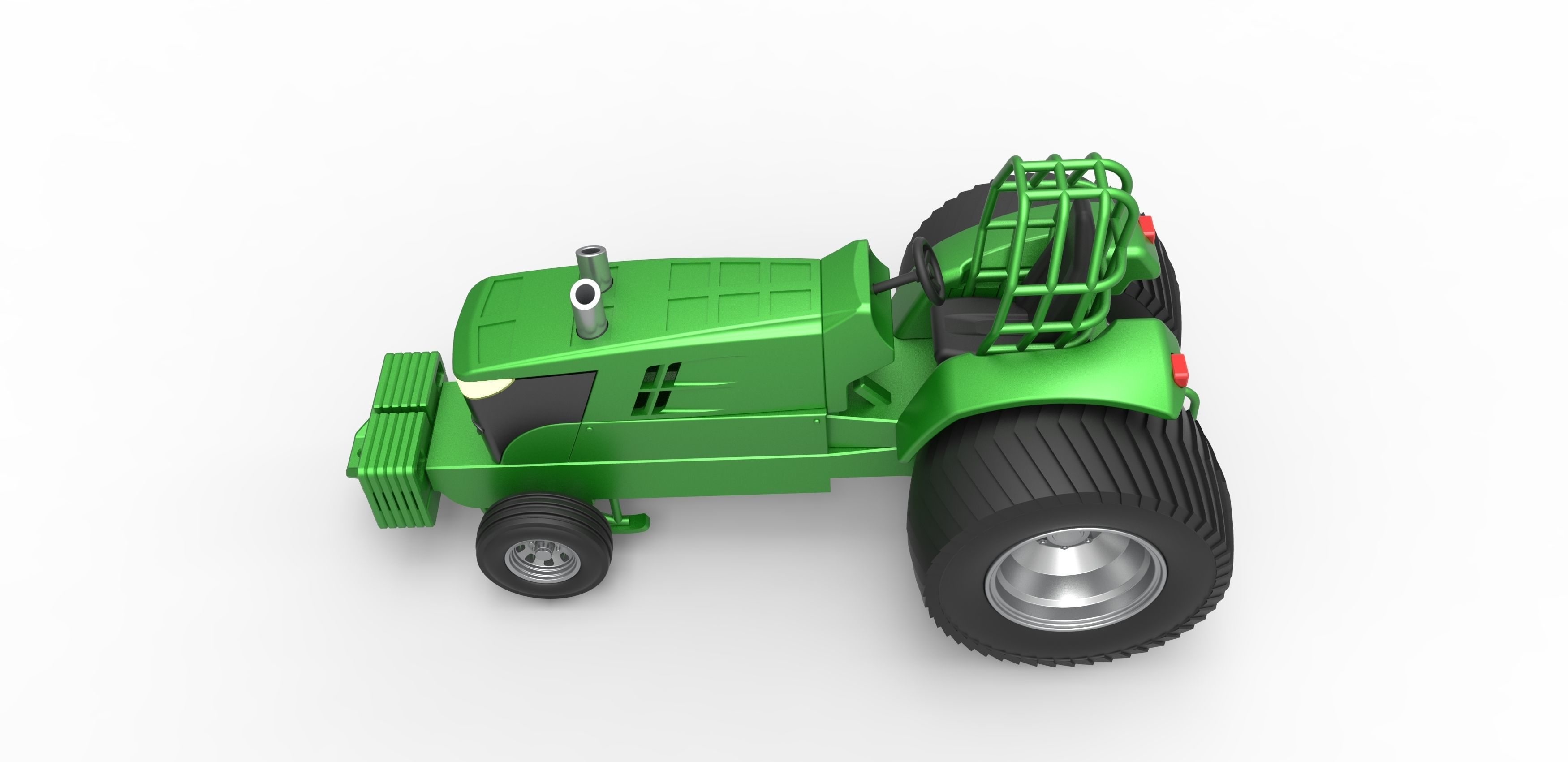 Pulling Tractor Pro Stock Scale 1 to 25 3D print model_8