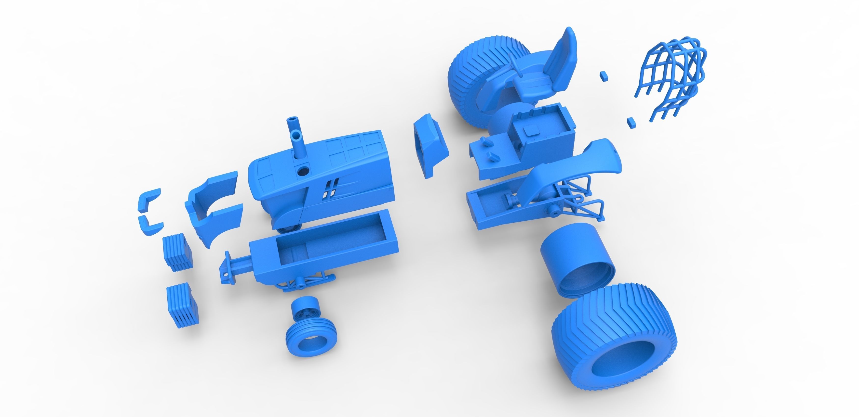 Pulling Tractor Pro Stock Scale 1 to 25 3D print model_28