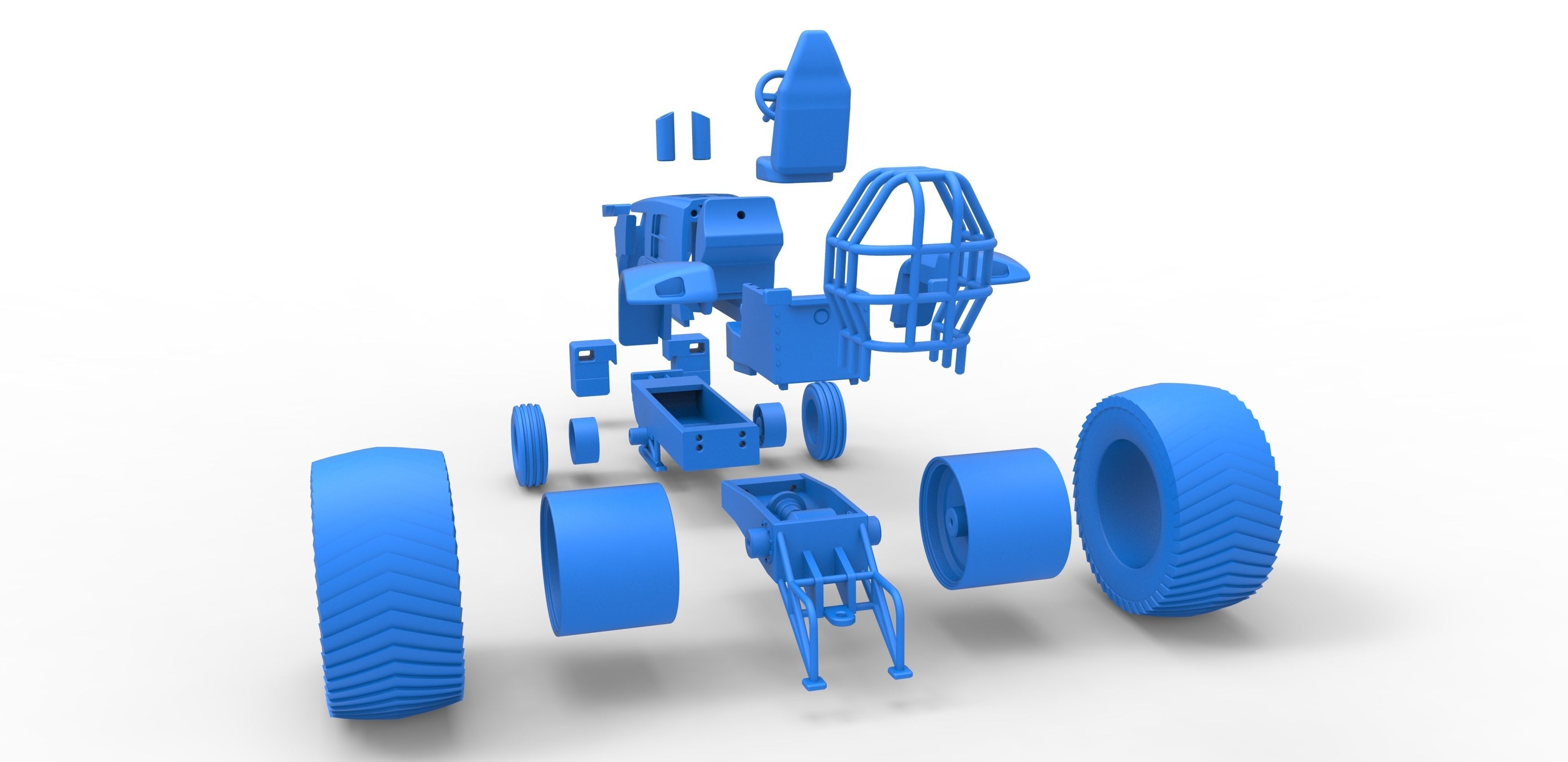 Pulling Tractor Pro Stock Scale 1 to 25 3D print model_34