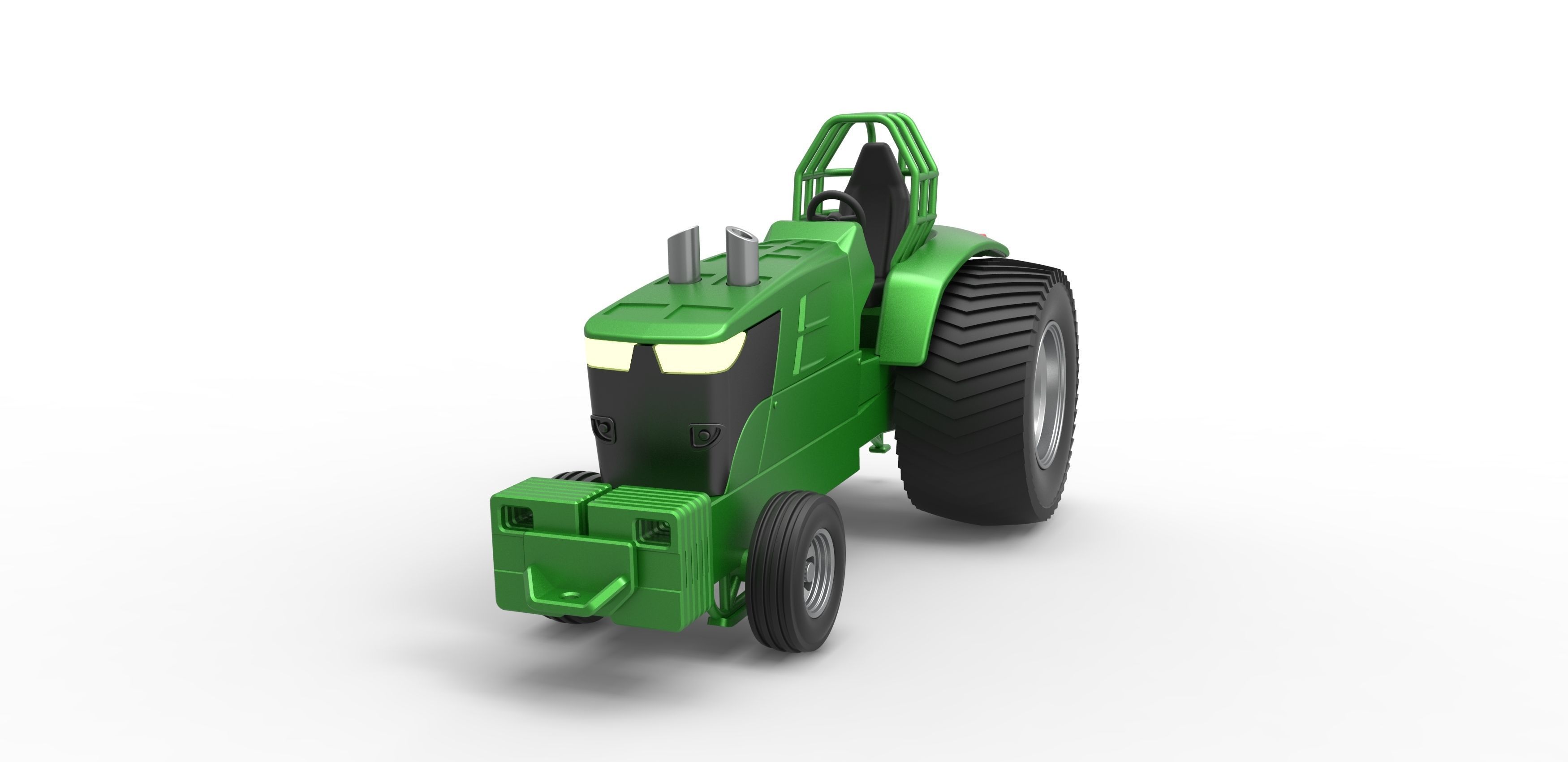 Pulling Tractor Pro Stock Scale 1 to 25 3D print model_3