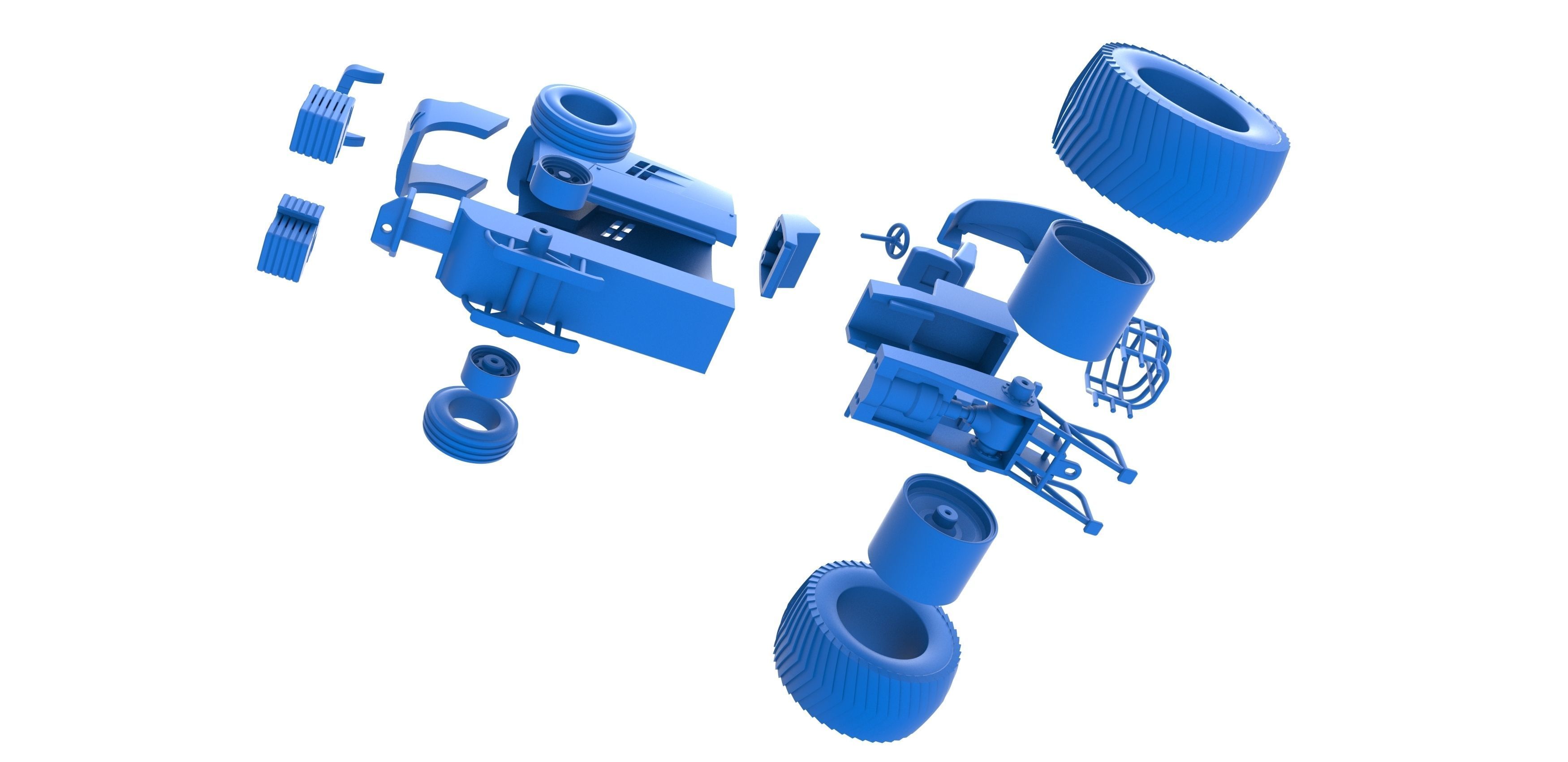 Pulling Tractor Pro Stock Scale 1 to 25 3D print model_29