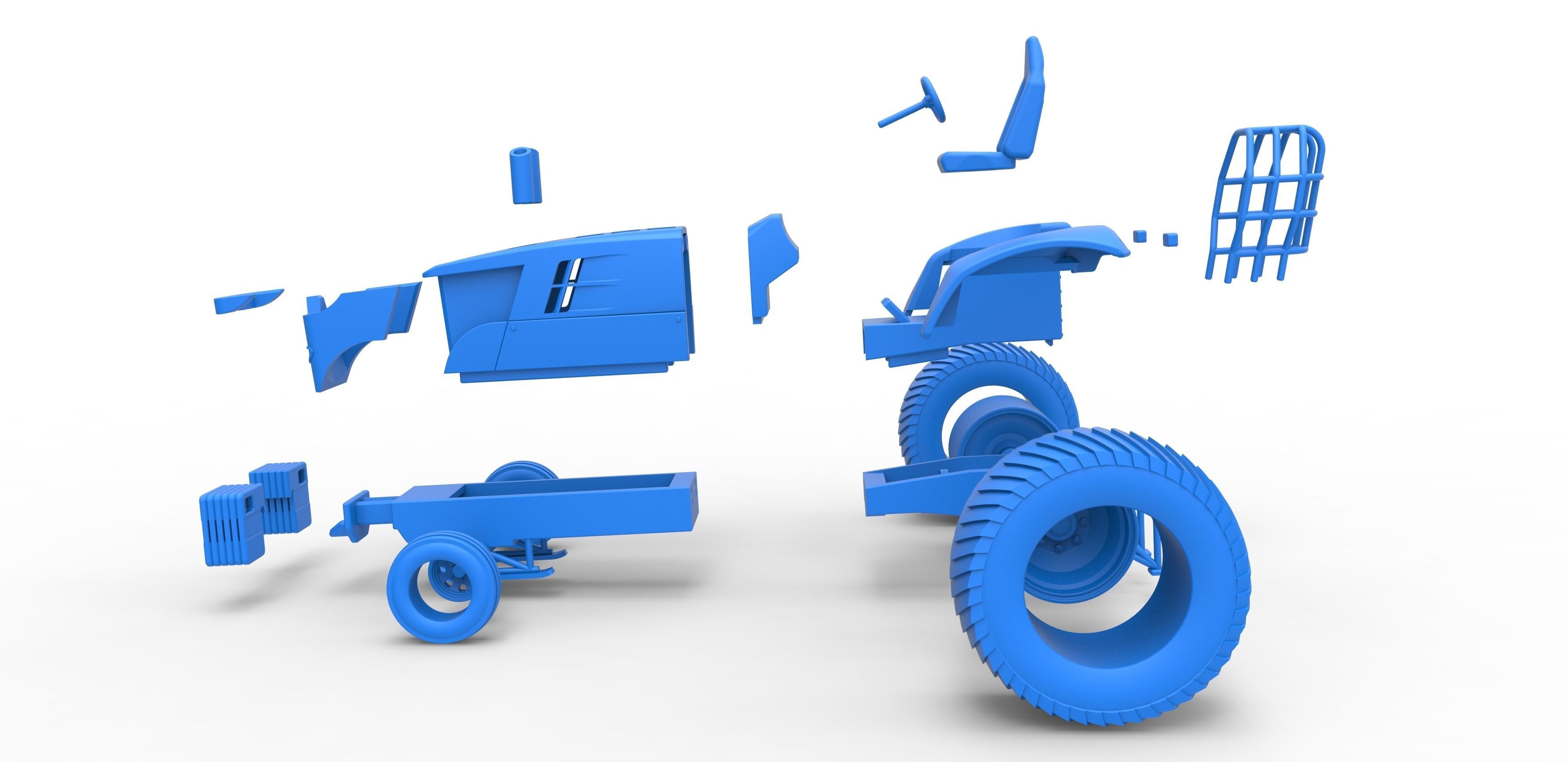 Pulling Tractor Pro Stock Scale 1 to 25 3D print model_31