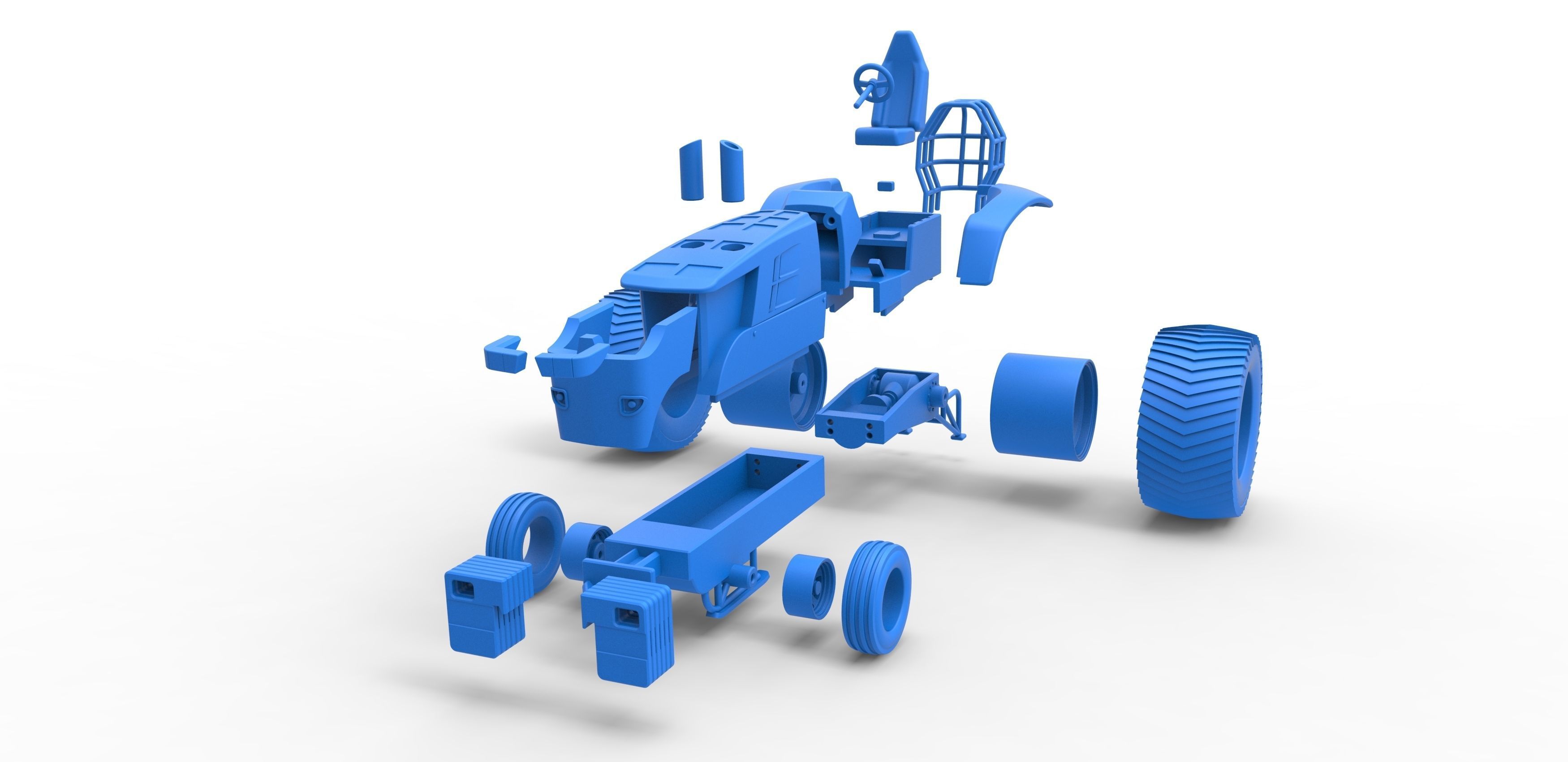 Pulling Tractor Pro Stock Scale 1 to 25 3D print model_30