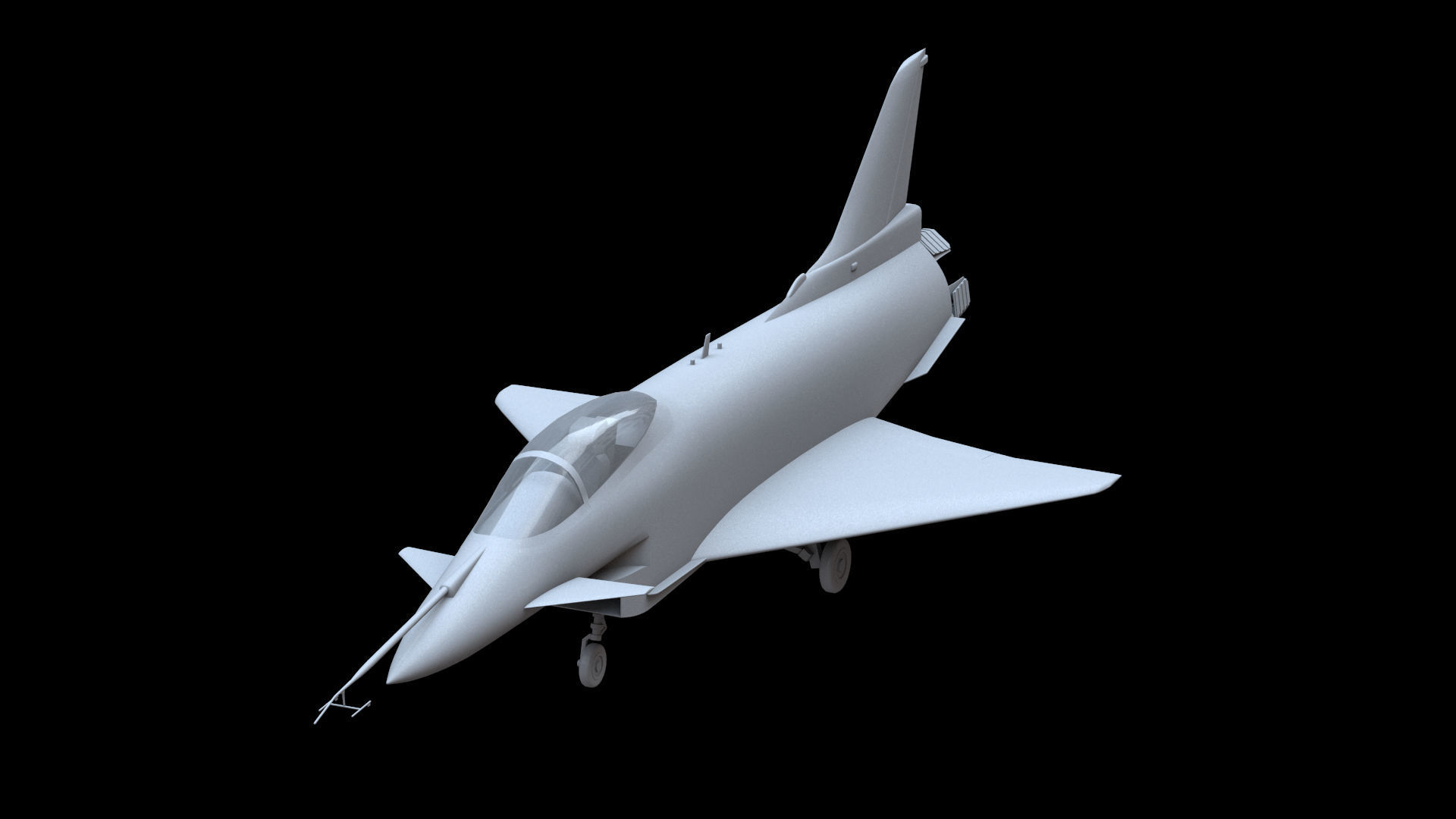 Rockwell-MBB X-31 Free low-poly 3D model_1