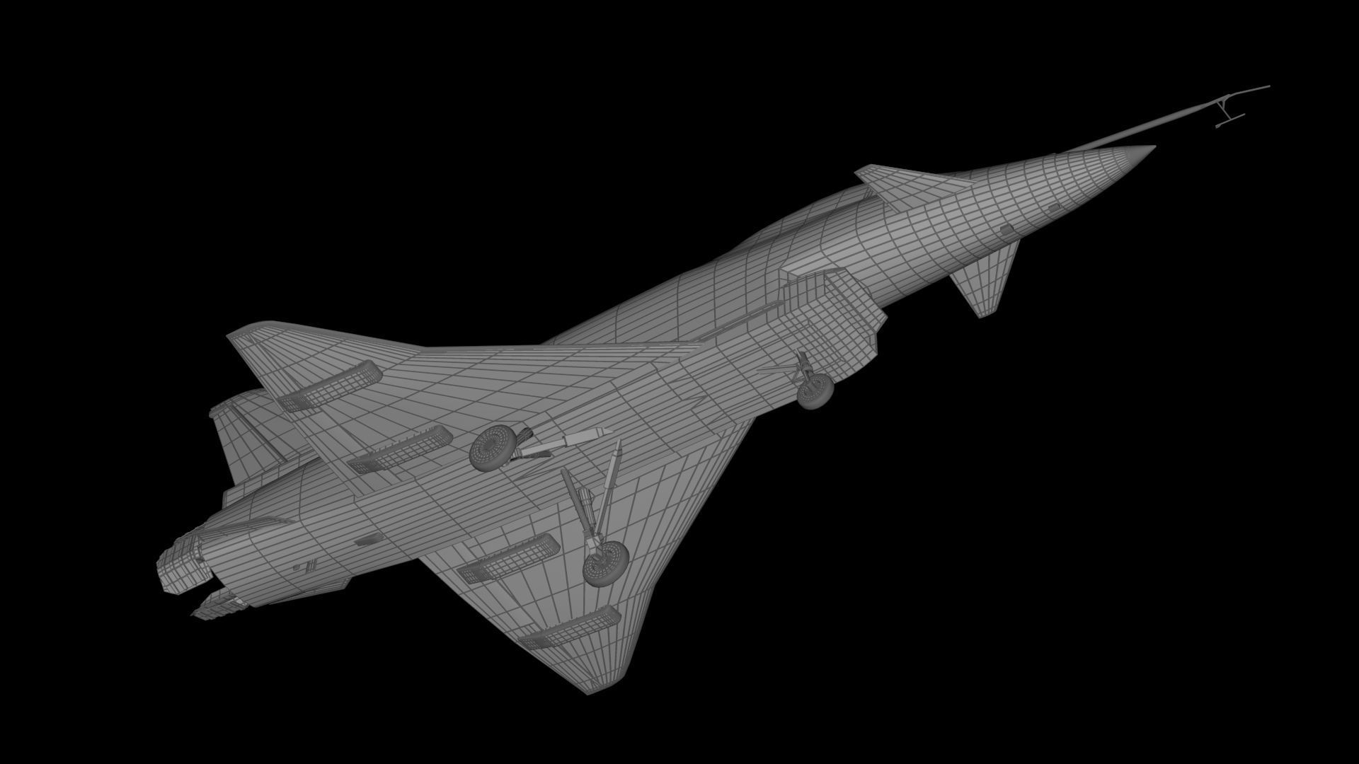 Rockwell-MBB X-31 Free low-poly 3D model_6