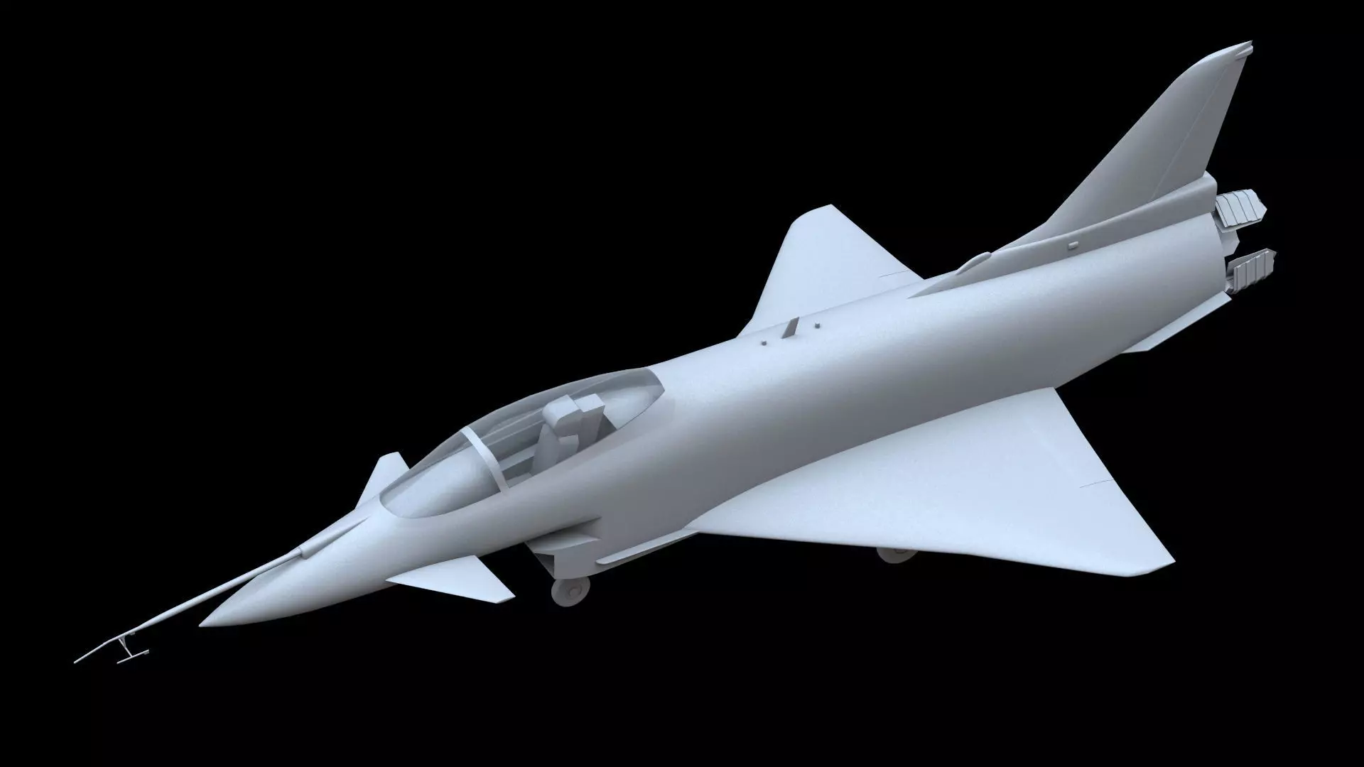 Rockwell-MBB X-31 Free low-poly 3D model_0