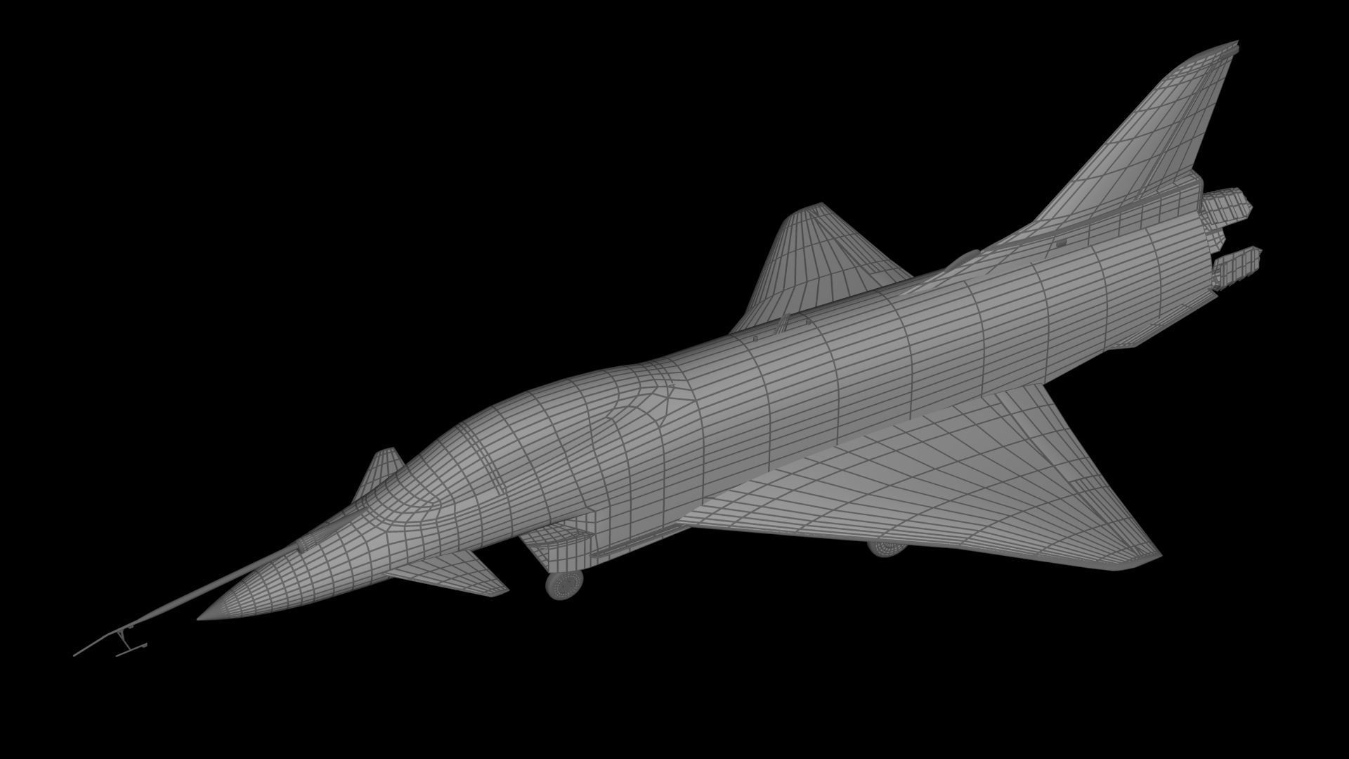 Rockwell-MBB X-31 Free low-poly 3D model_5