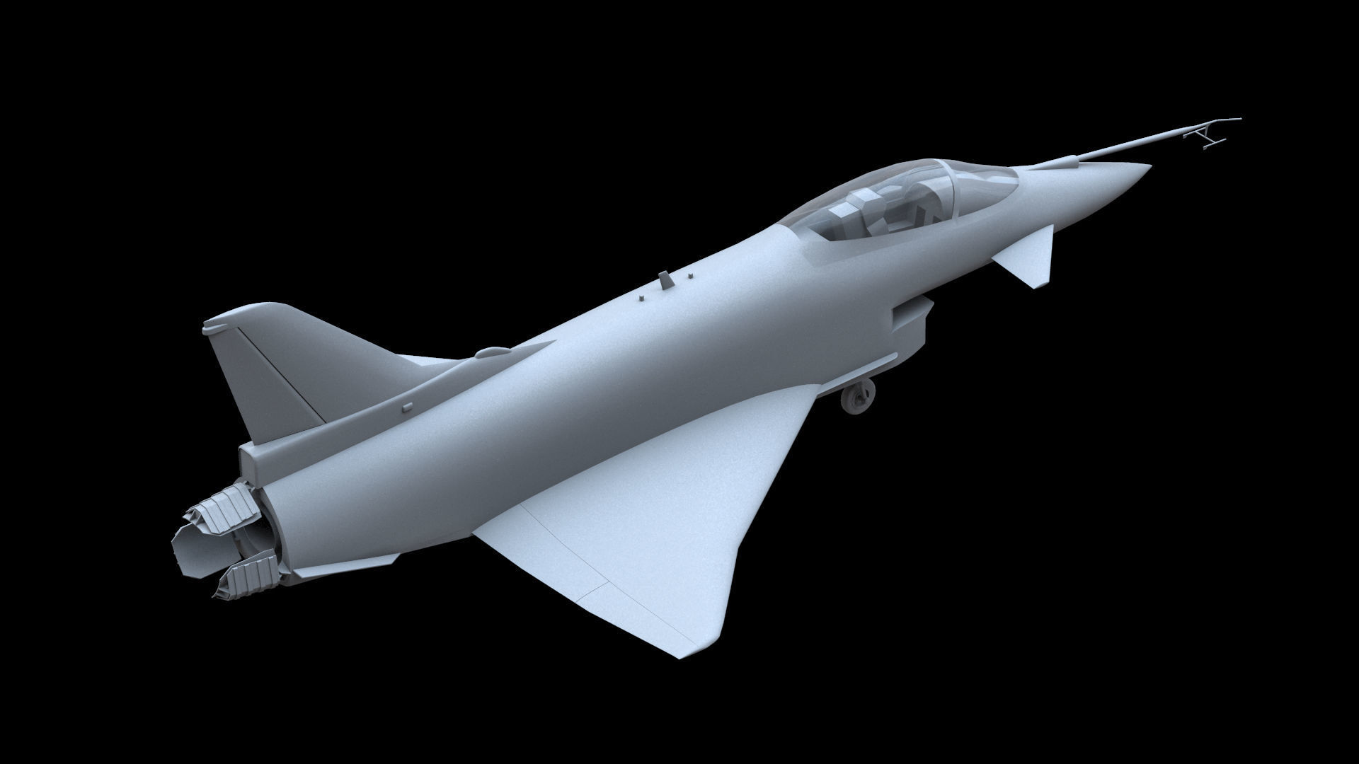 Rockwell-MBB X-31 Free low-poly 3D model_2