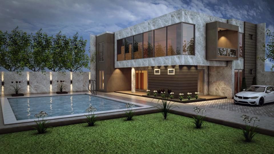 Modern Bungalow  3D model_2