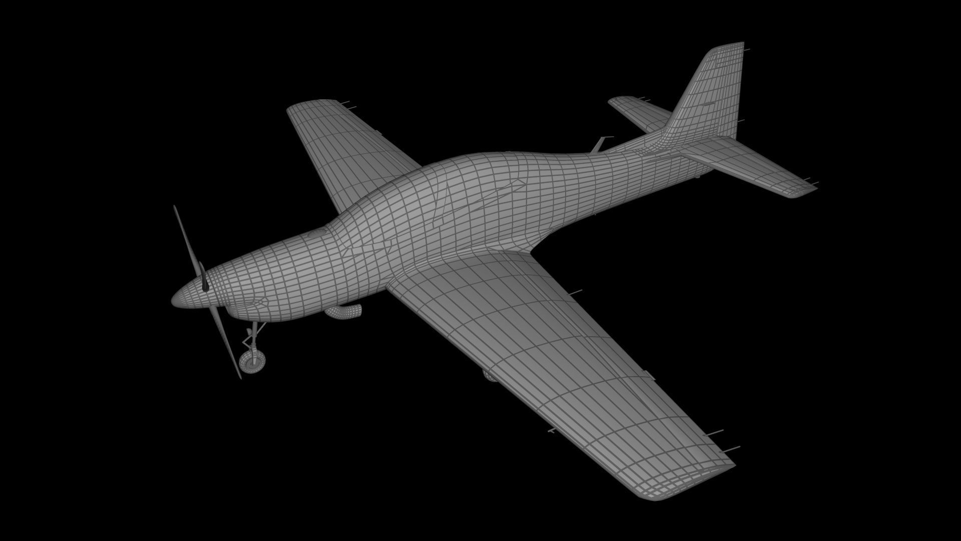 Short Tucano T1 Free low-poly 3D model_5