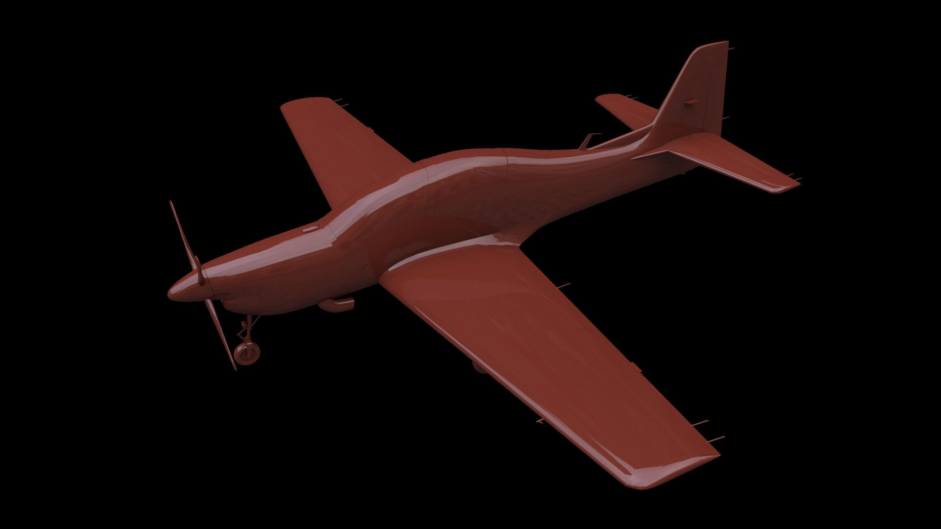 Short Tucano T1 Free low-poly 3D model_4