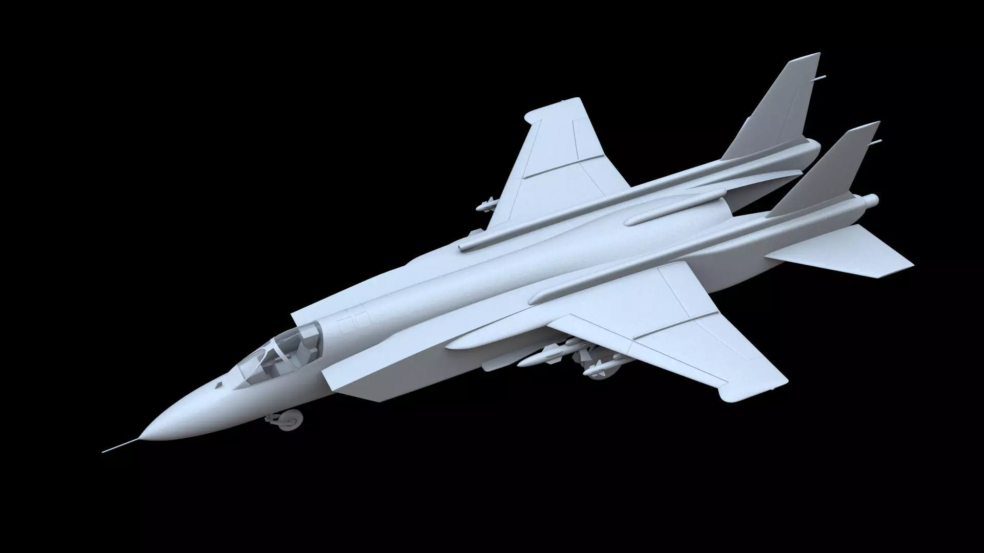 Yakovlev Yak-141 Free low-poly 3D model_0