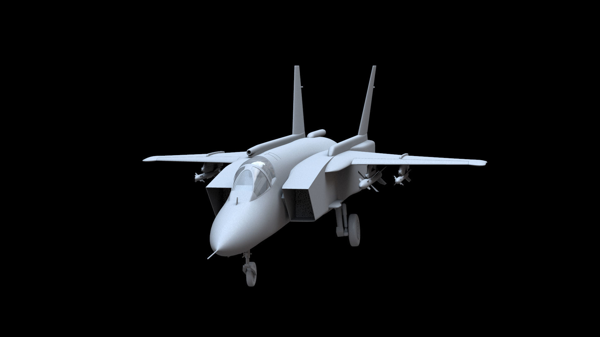Yakovlev Yak-141 Free low-poly 3D model_1