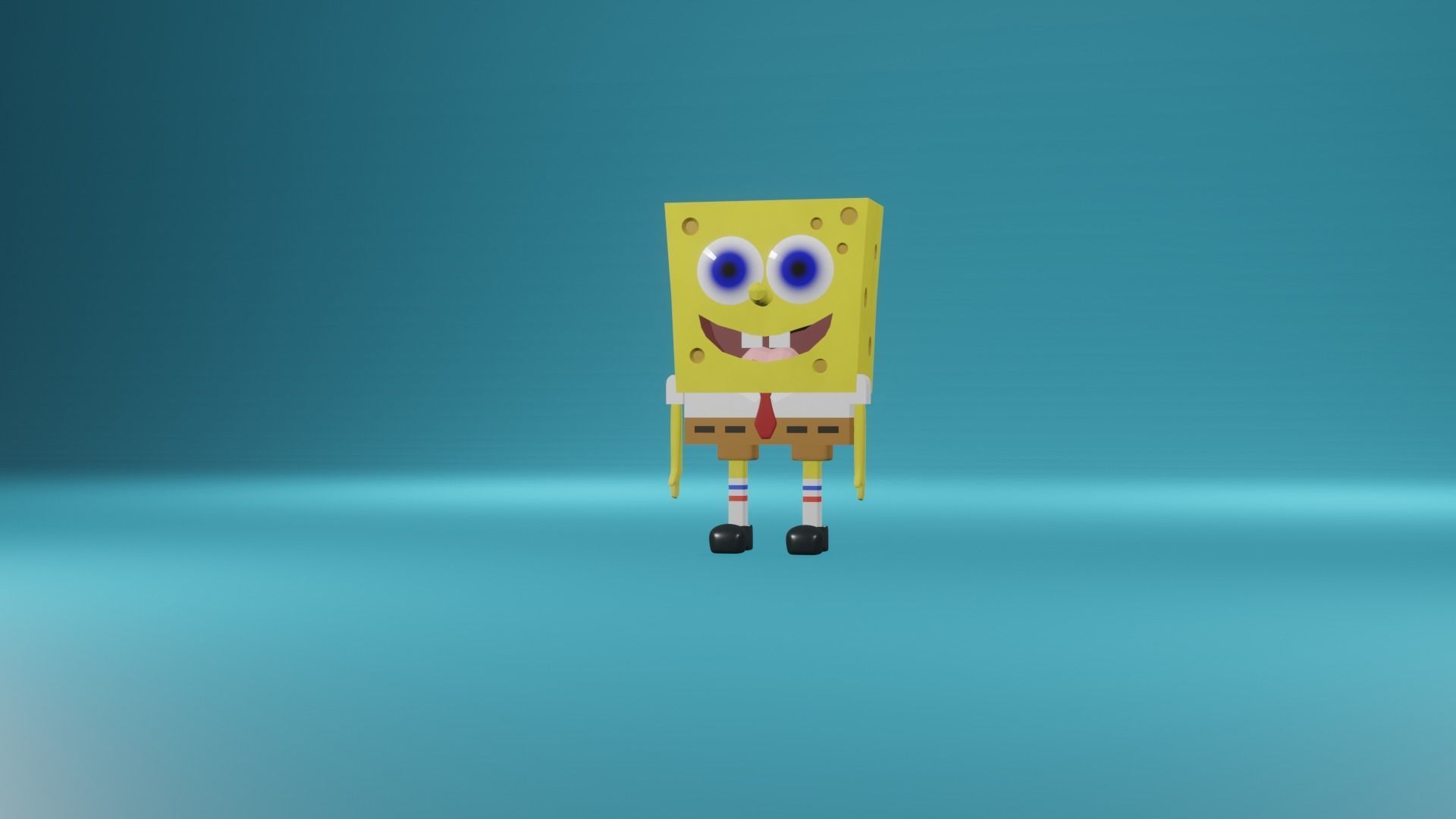 Spongebob squarepants Low-poly 3D model_2
