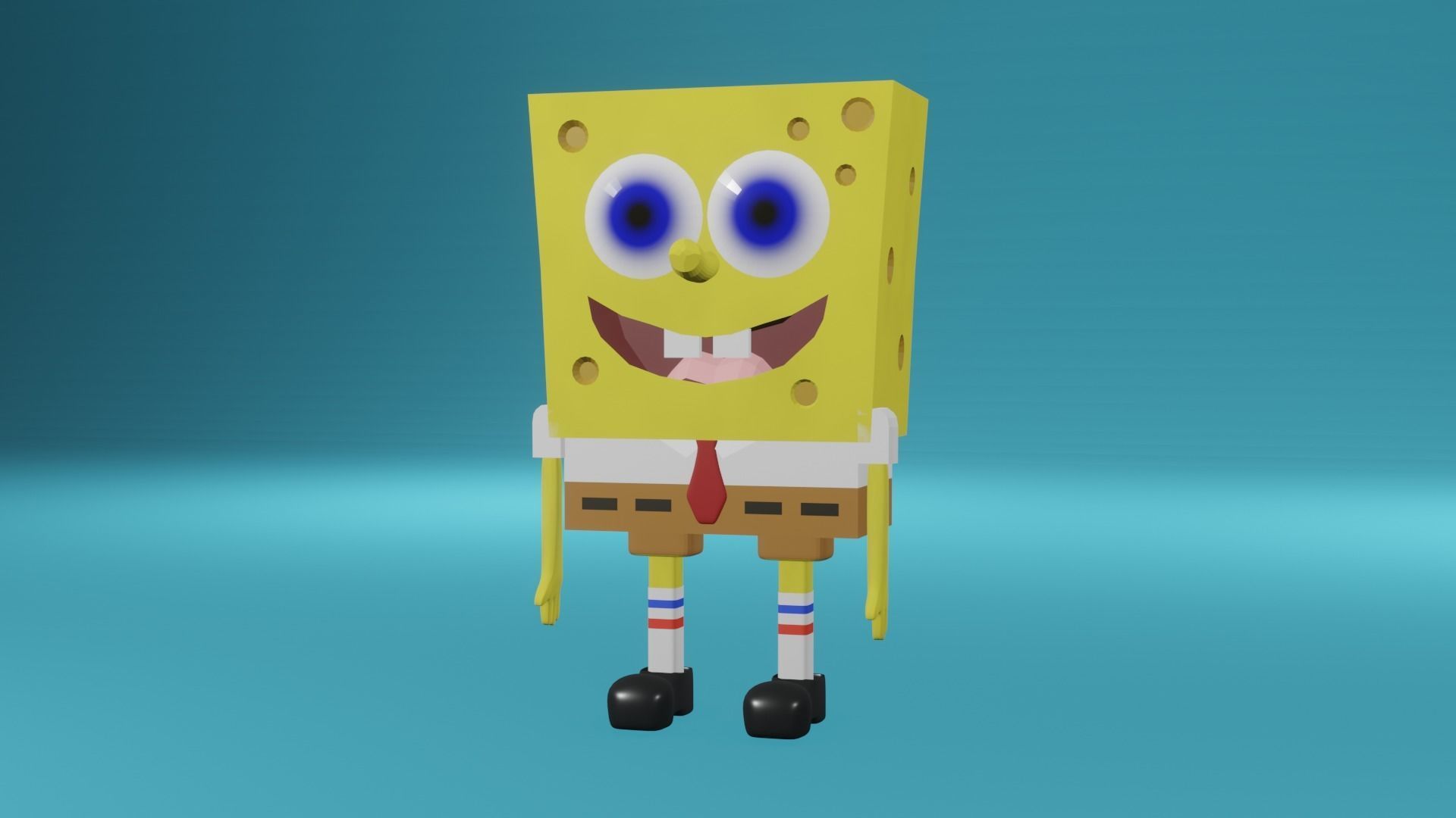 Spongebob squarepants Low-poly 3D model_3