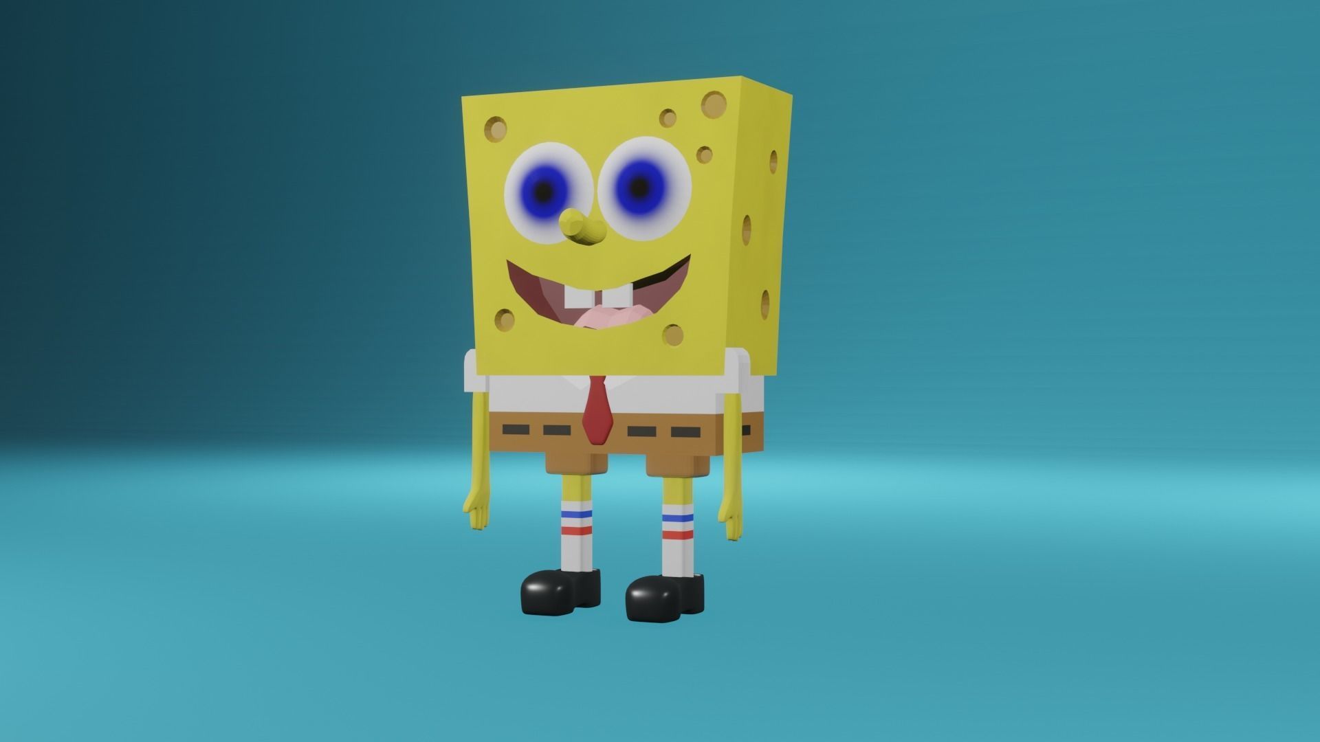 Spongebob squarepants Low-poly 3D model_8