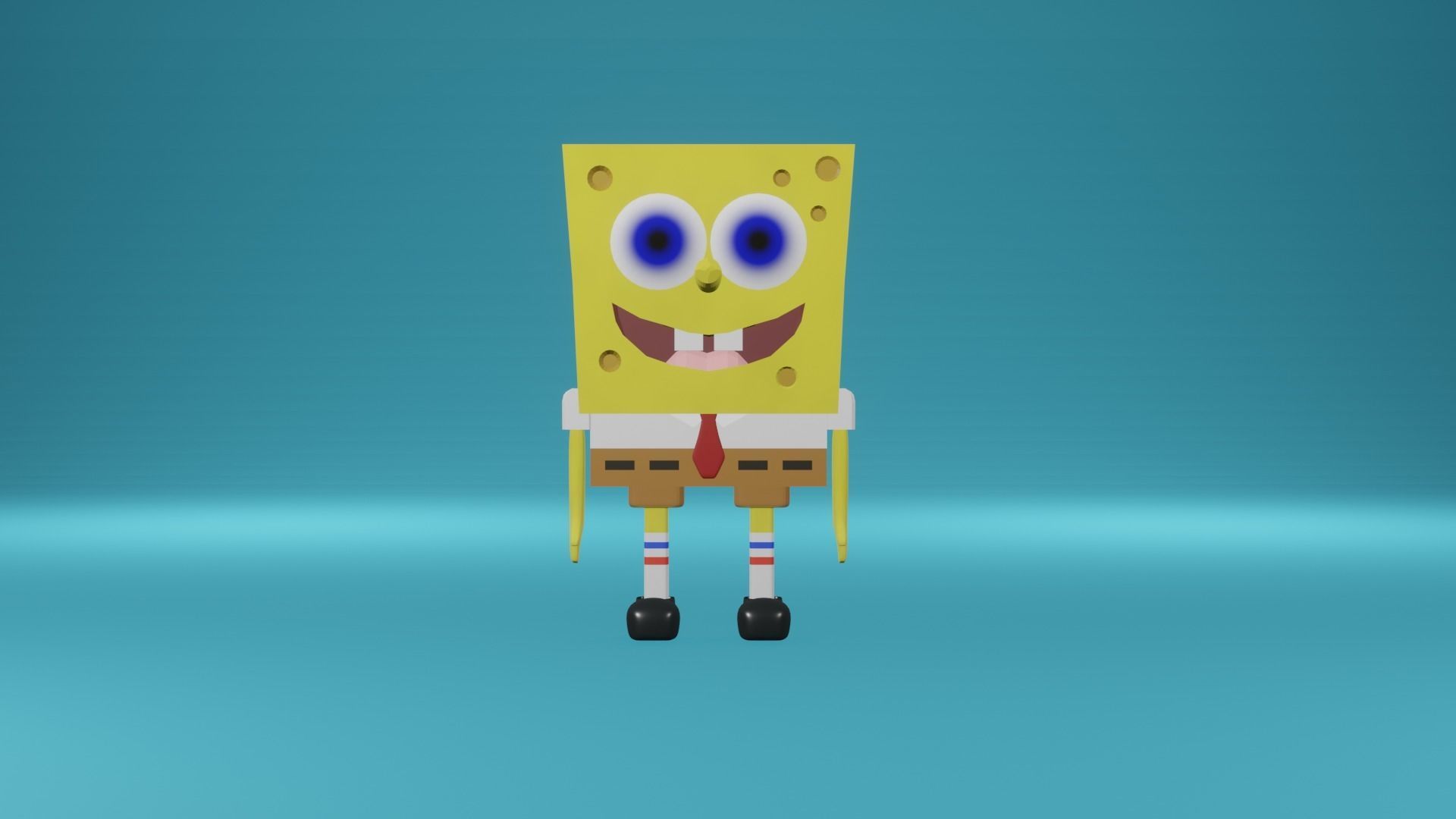 Spongebob squarepants Low-poly 3D model_7