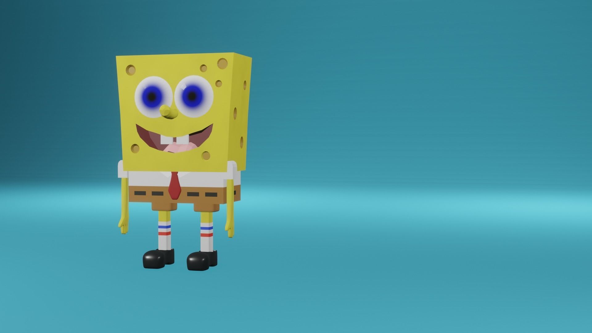 Spongebob squarepants Low-poly 3D model_4