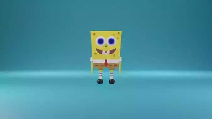 Spongebob squarepants Low-poly 3D model