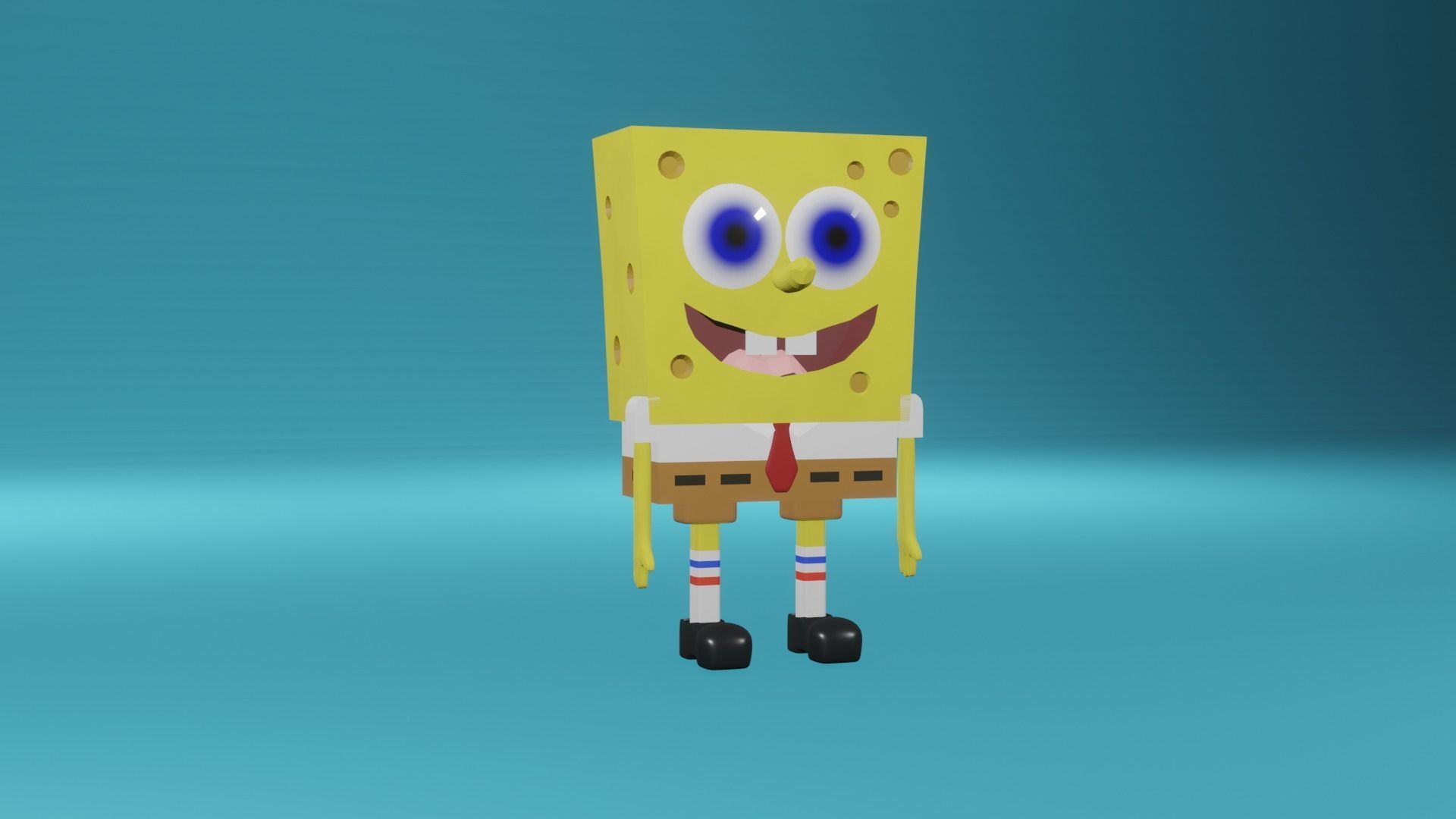 Spongebob squarepants Low-poly 3D model_5
