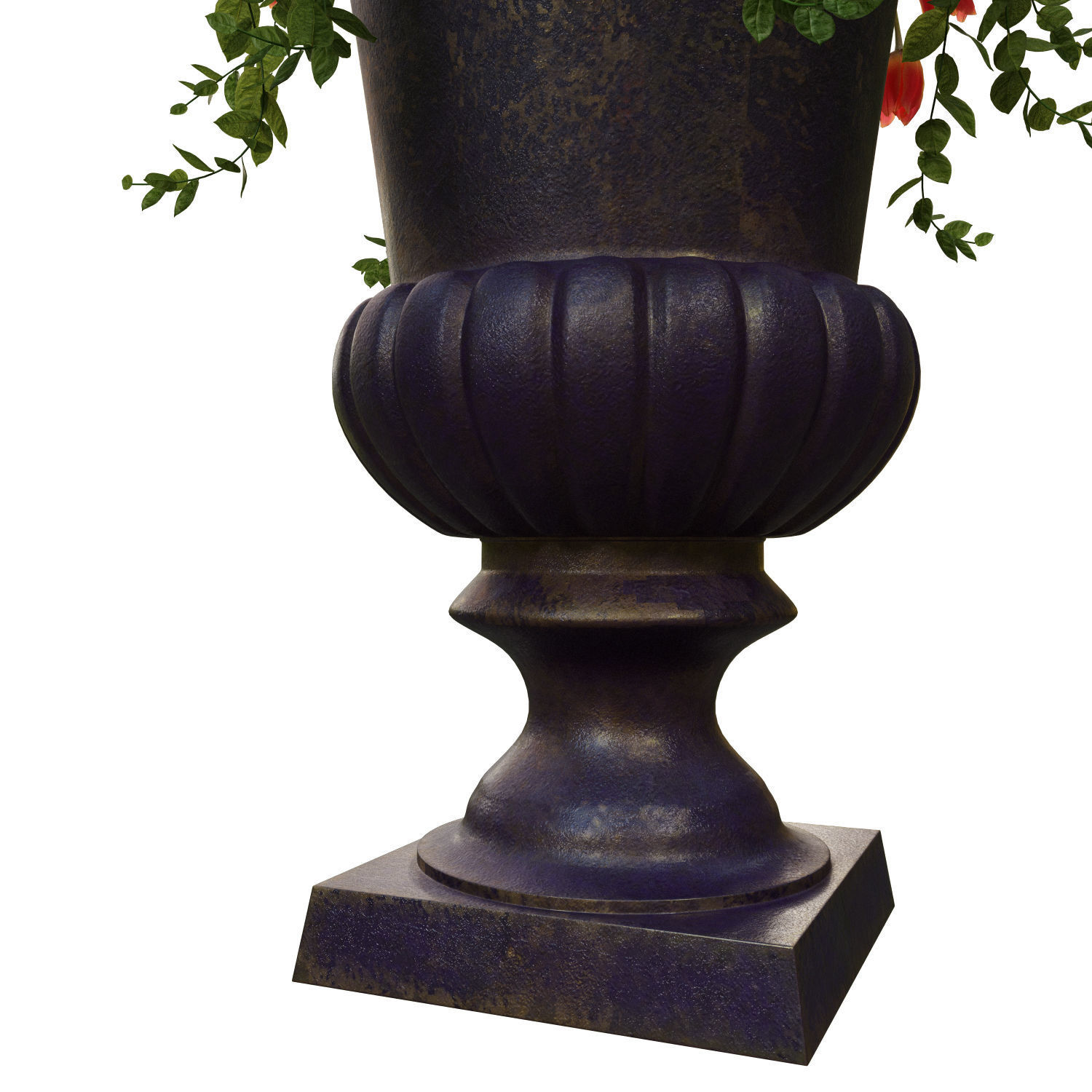 Vase with tulips and a wreath of tulips 07 3D model_3