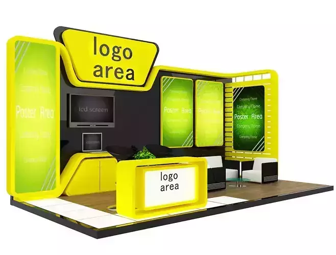 Booth Exhibition Stand a6 3D model