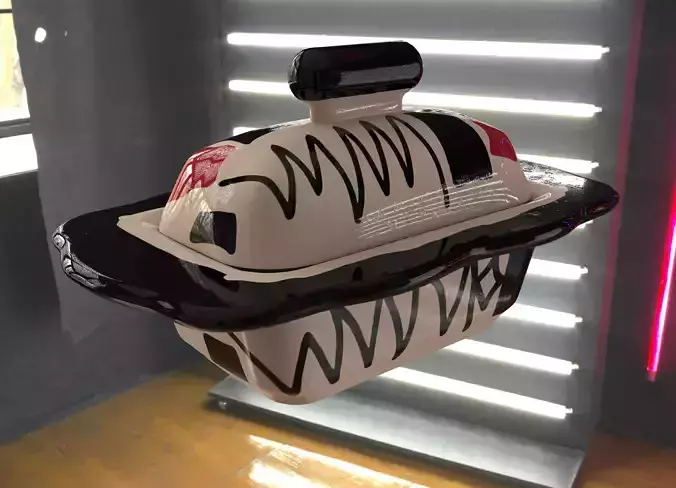 ButterCase spaceship with saucer Free low-poly 3D model