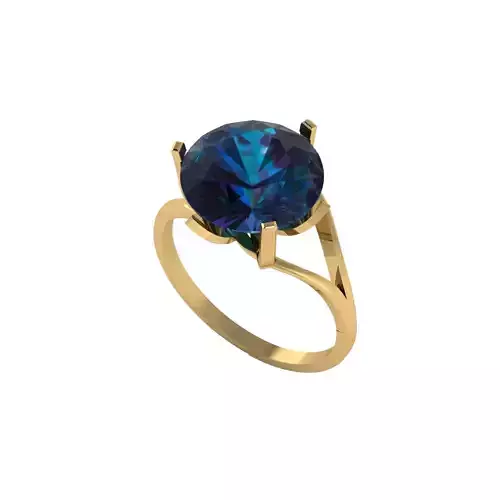 Women ring with stones for 3D printing gold and silver