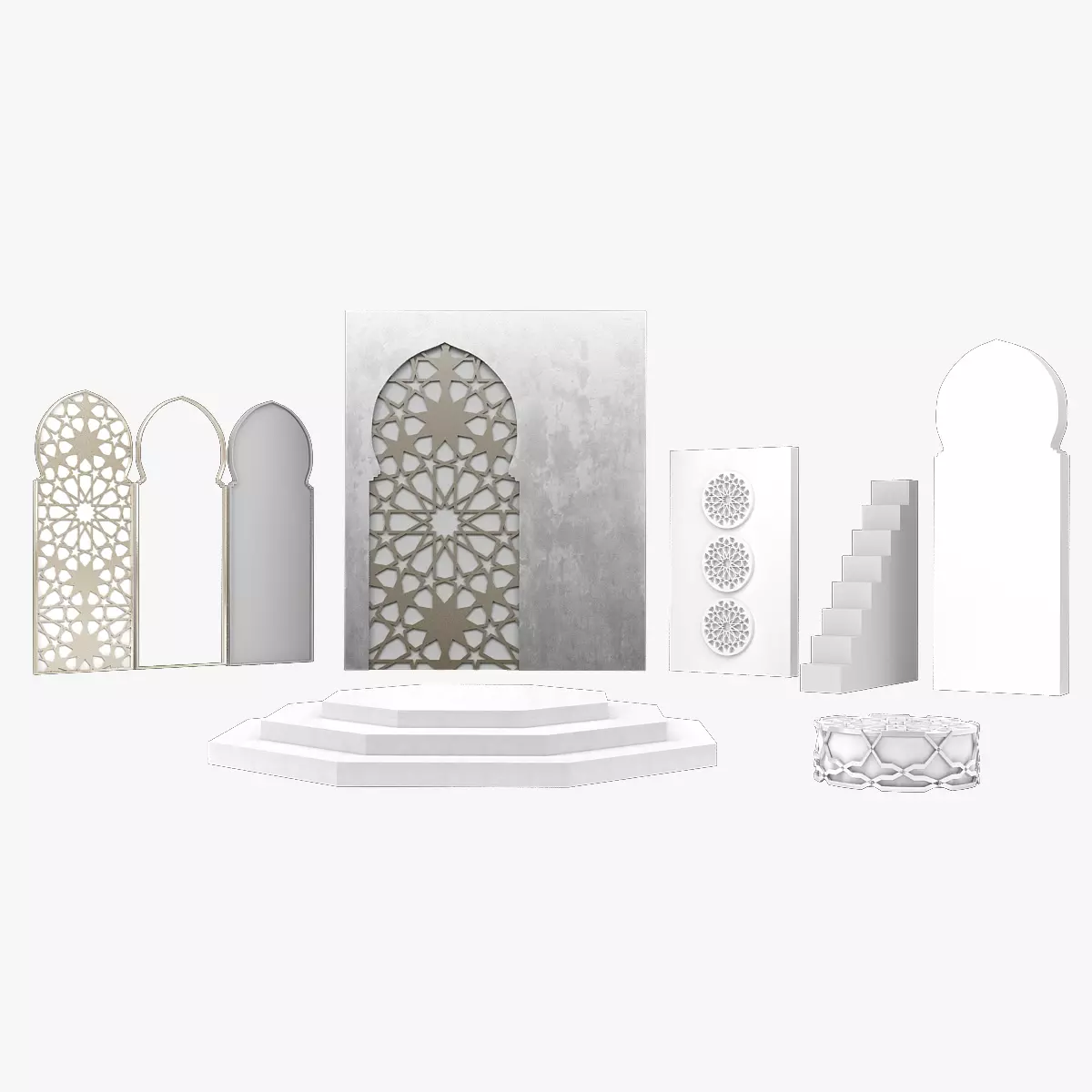 Arabic Decorative Set 3D model_0