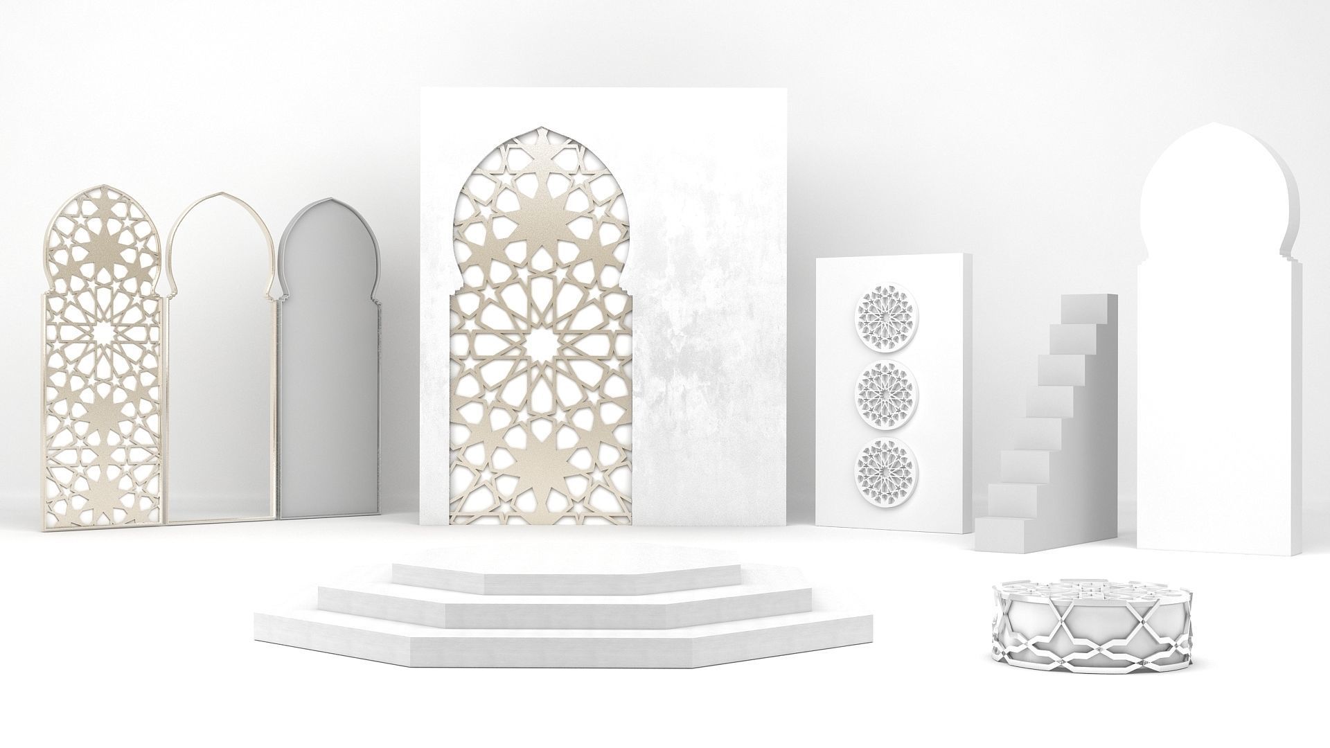 Arabic Decorative Set 3D model_1