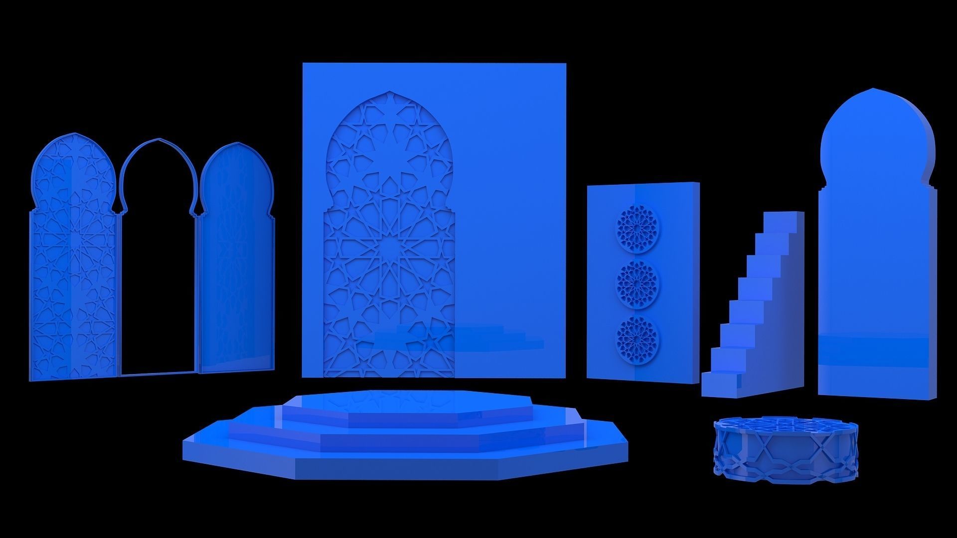Arabic Decorative Set 3D model_10