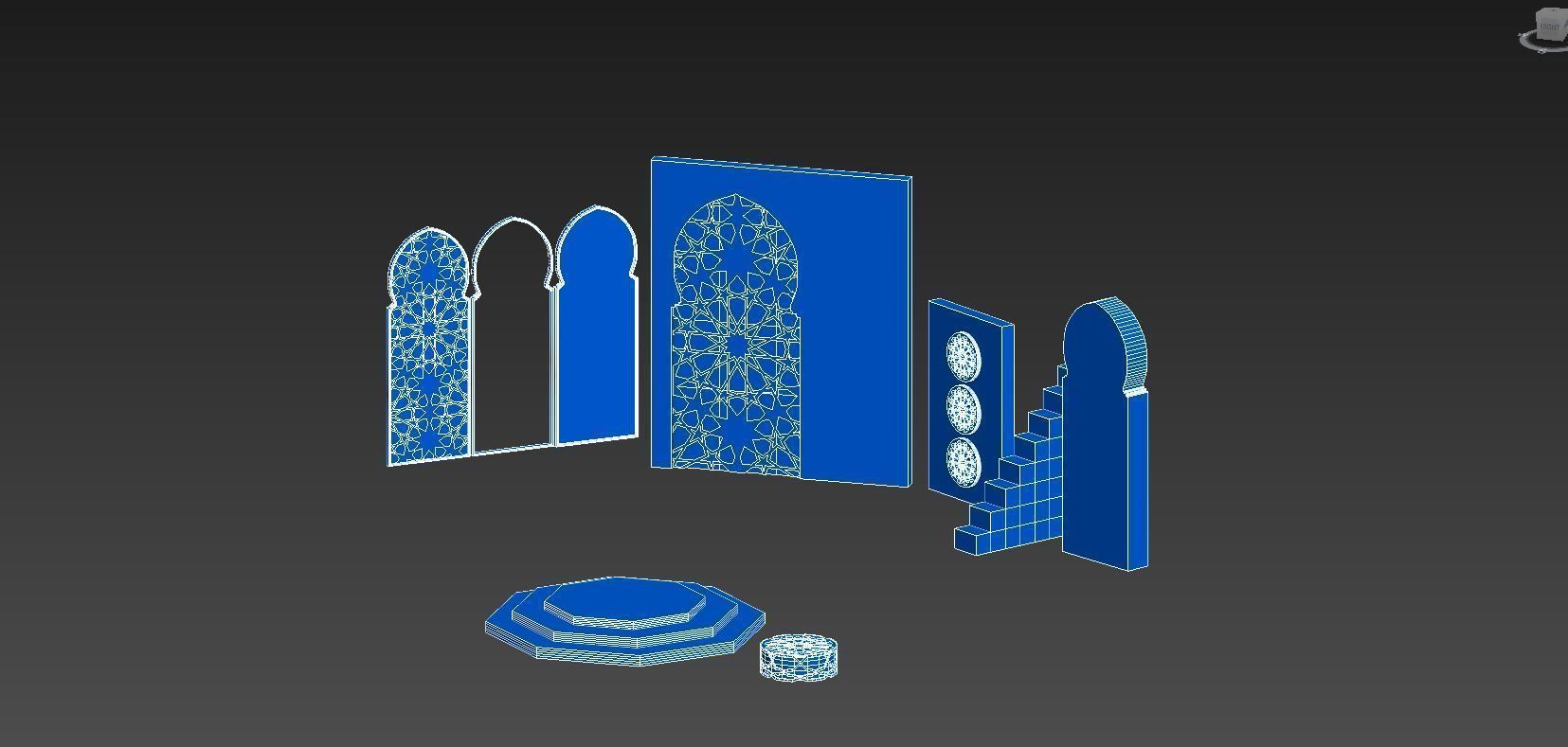 Arabic Decorative Set 3D model_12