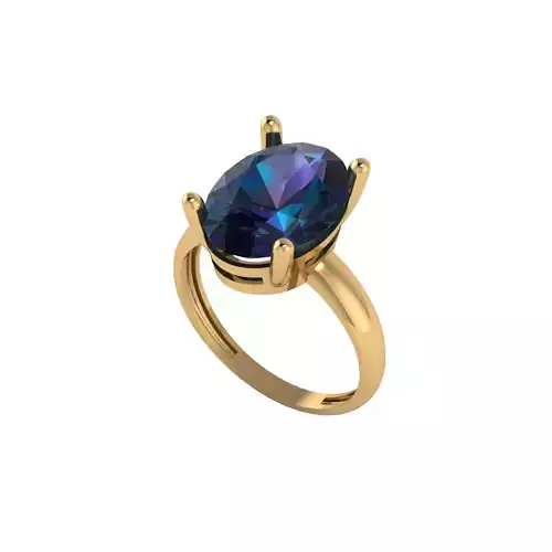 Women ring with stones for 3D printing gold and silver